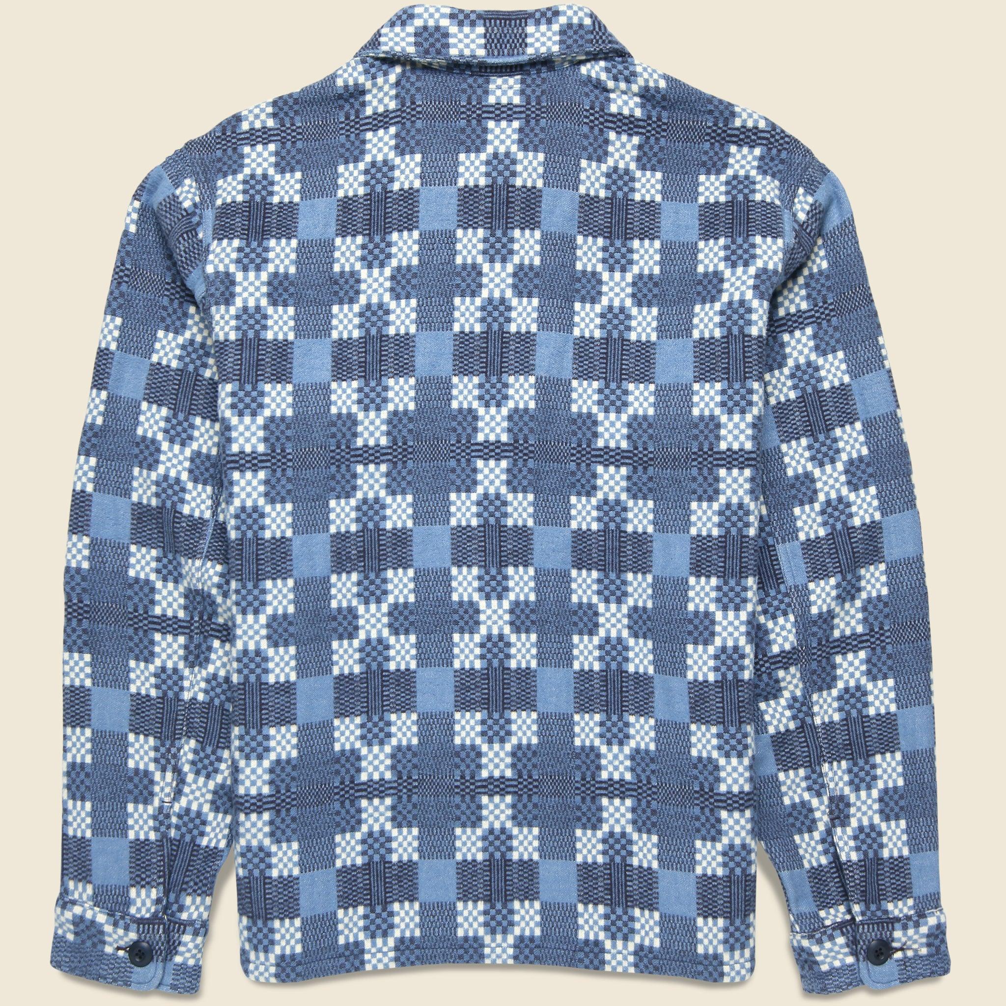 Jacquard Regiment Overshirt - Blue Product Image