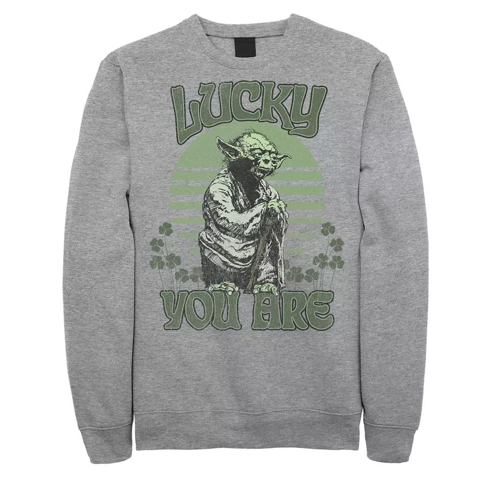 Men's Star Wars Yoda Lucky You Are Retro St. Patty Sweatshirt,  Product Image