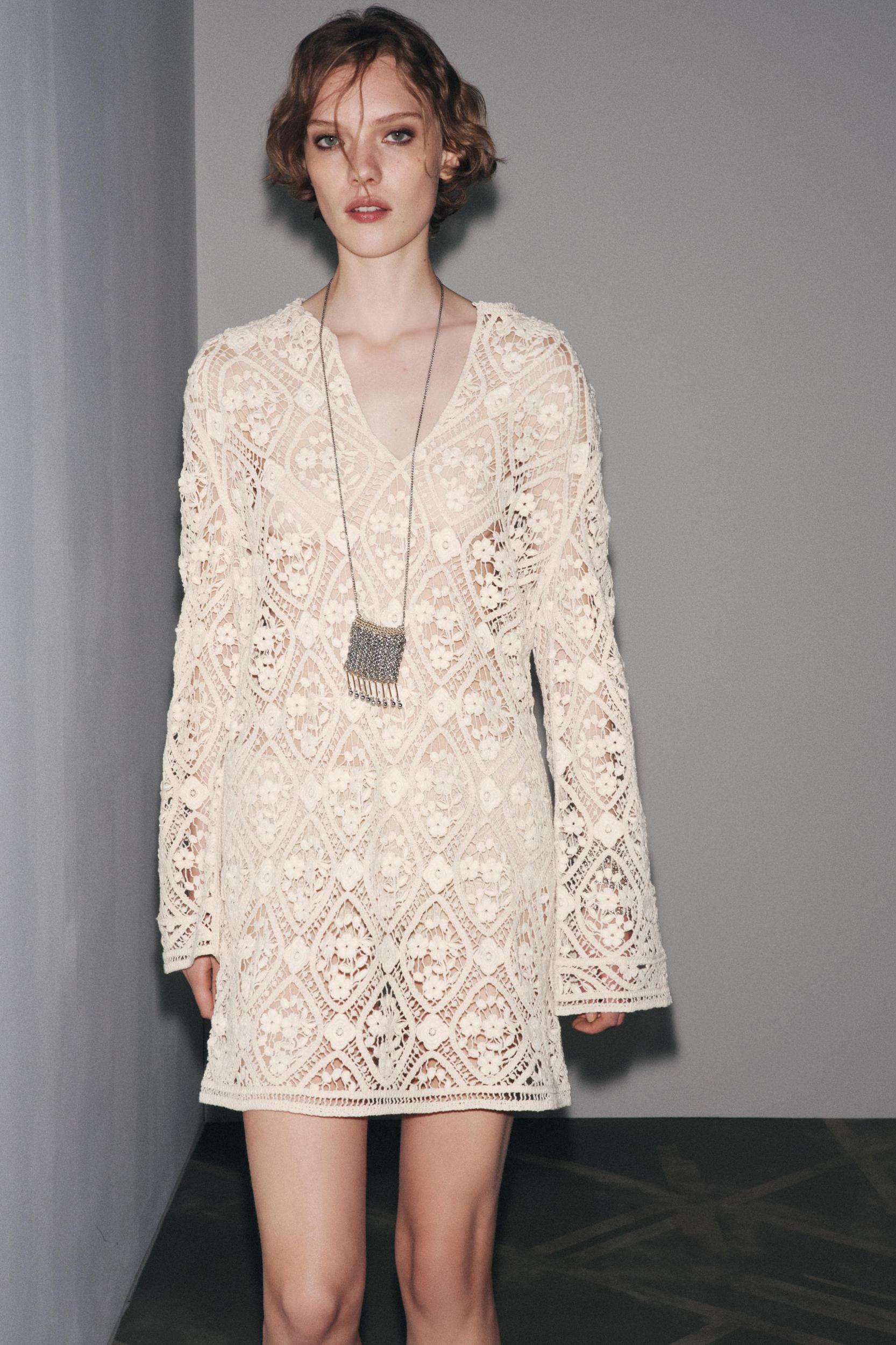 ZW COLLECTION CROCHET MINI DRESS Product Image