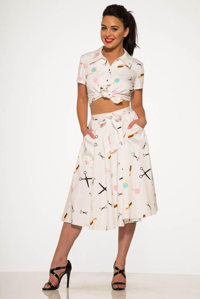Beauty Salon Top and Swing Skirt Product Image