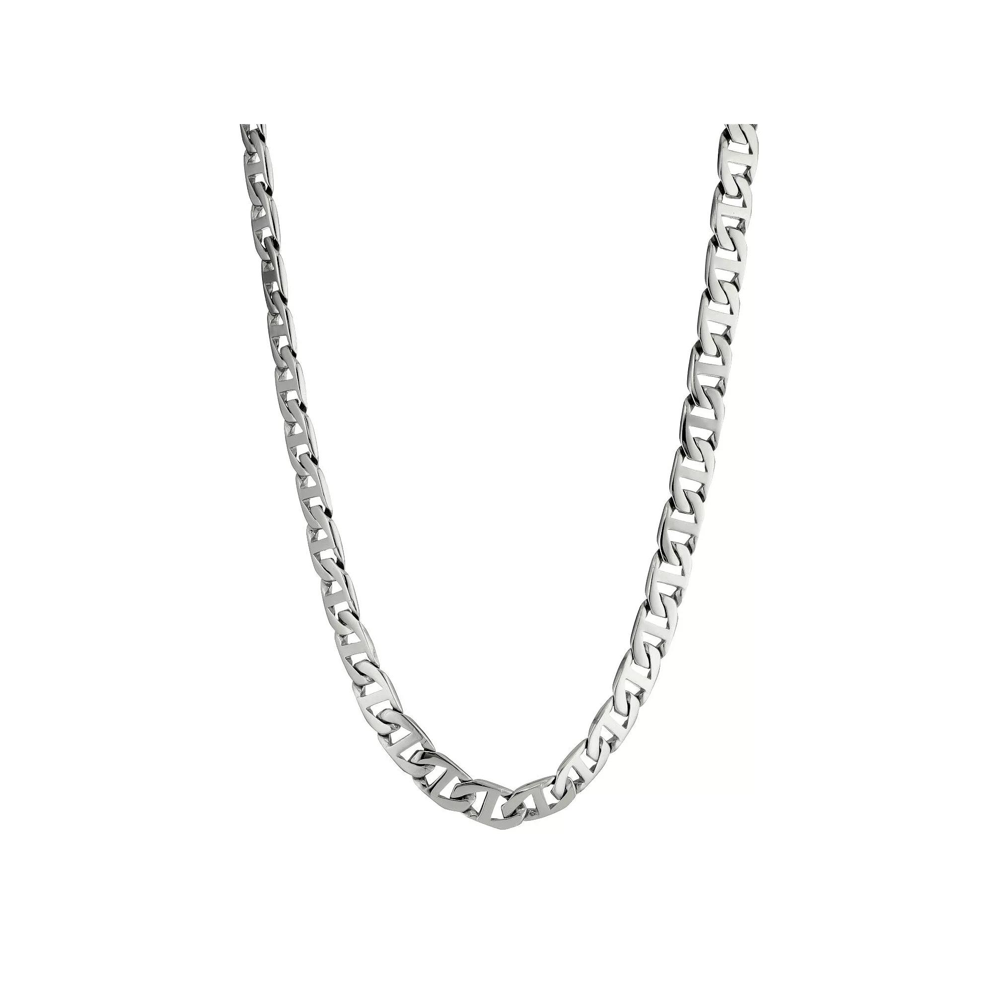 Men's LYNX Mariner Link Chain Necklace, Size: 30", Silver Product Image