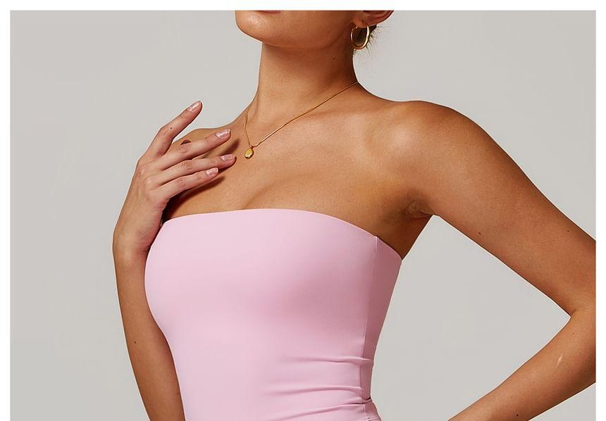 Plain Crop Sports Tube Top Product Image
