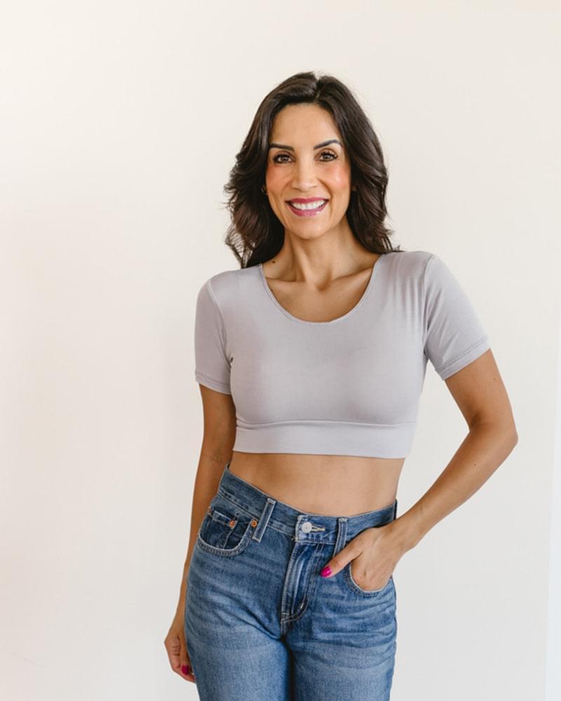 HALFTEE Layering Fashions Classic Boyfriend Halftee Female Product Image