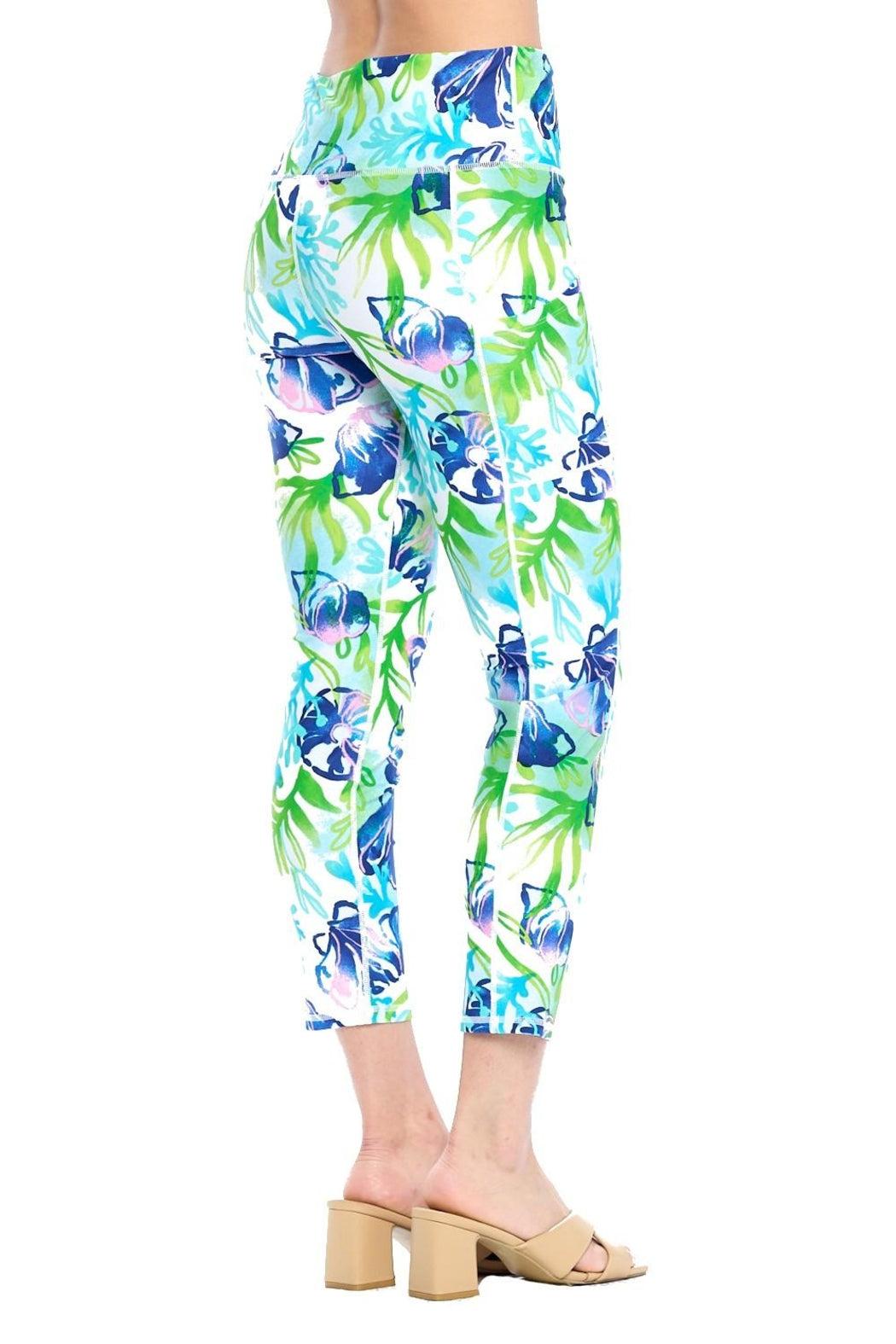 White Shells Cropped Legging Product Image