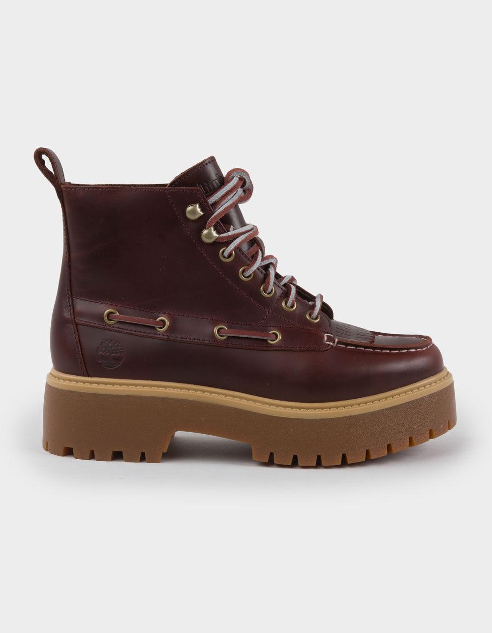 TIMBERLAND Stone Street Womens Platform Boots - WINE Product Image