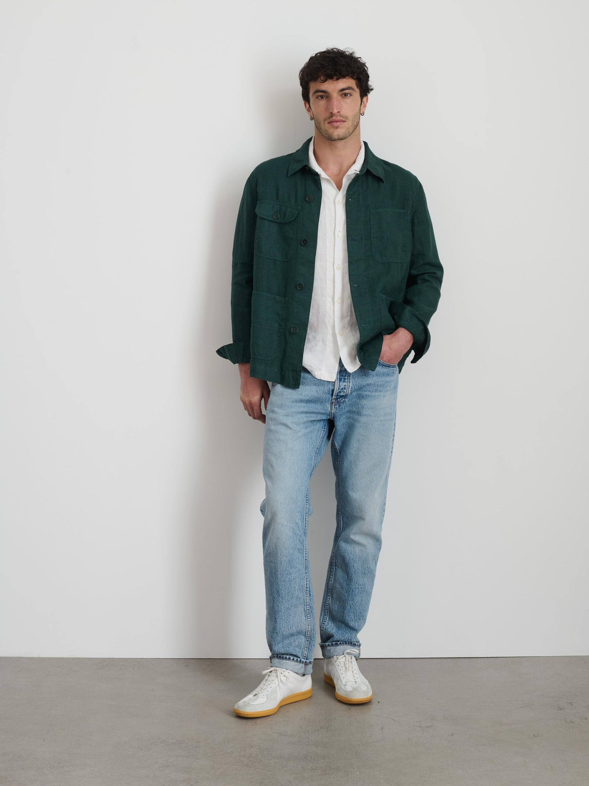 Garment Dyed Work Jacket in Linen Product Image