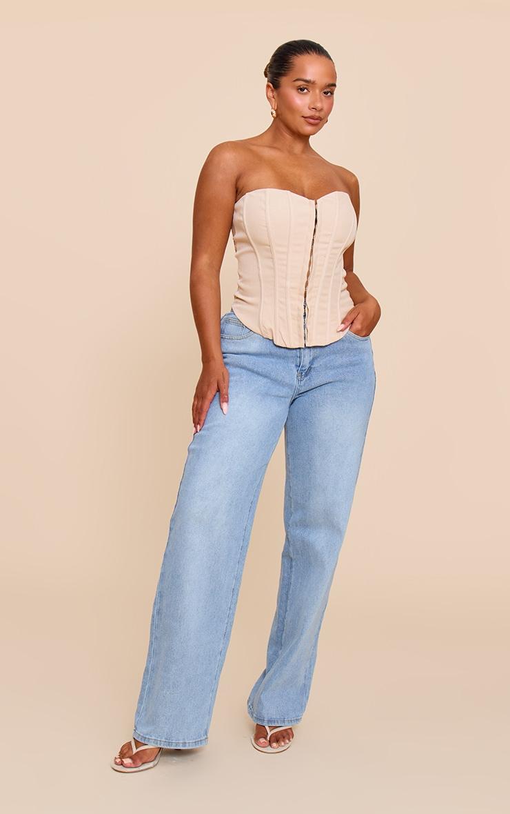 Shape Stone Hook & Eye Front Boned Corset Top Product Image