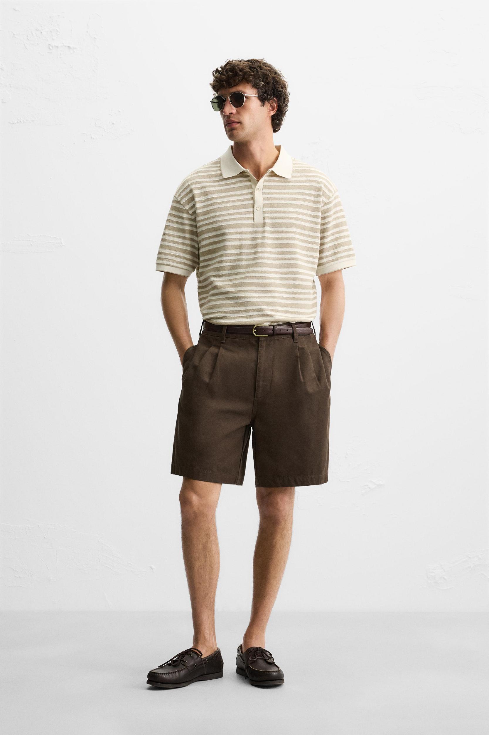 JACQUARD STRIPED POLO SHIRT Product Image