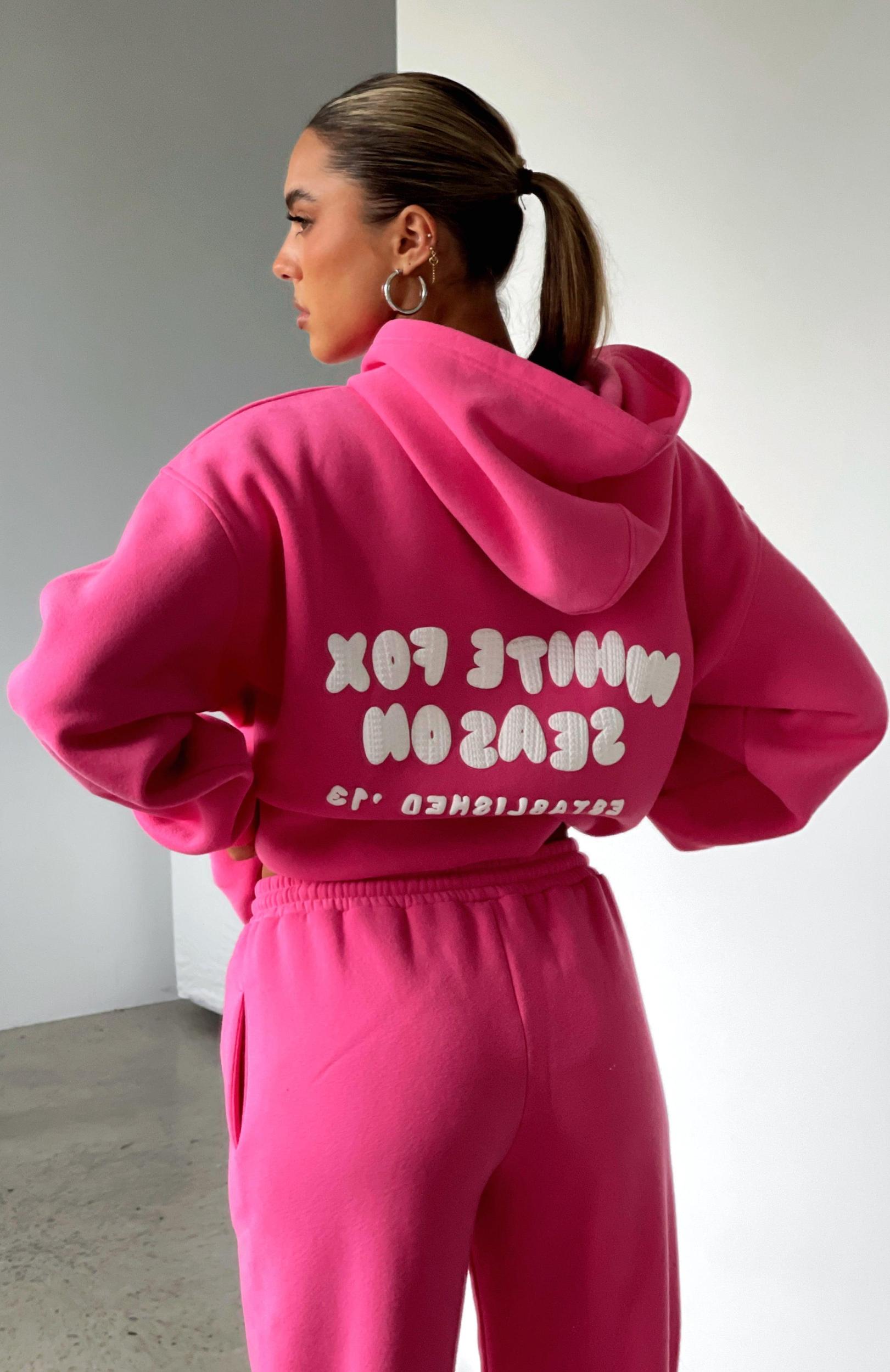 The Main Season Oversized Hoodie Hot Pink Product Image