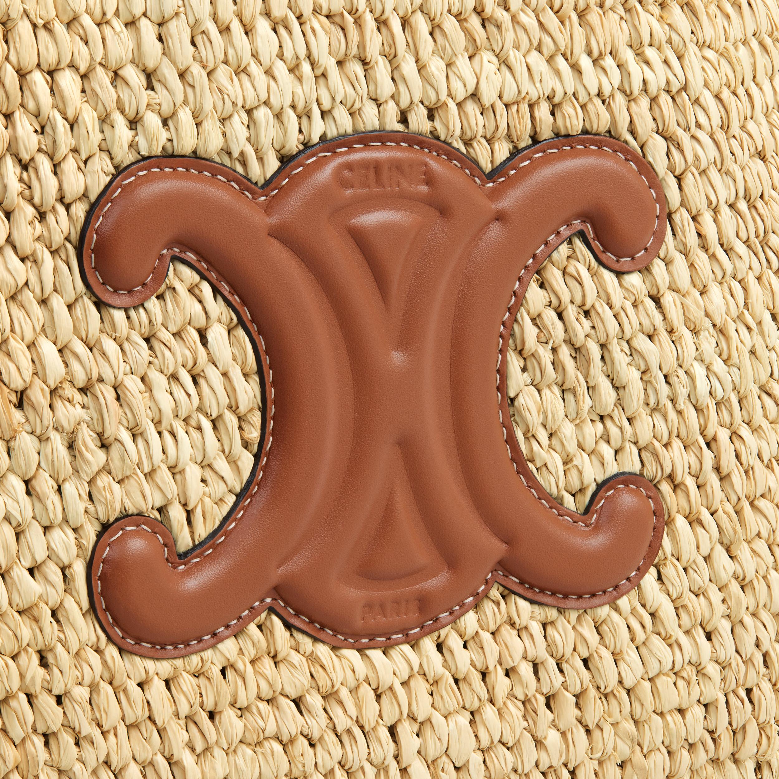 SMALL CABAS THAIS IN Raffia and calfskin Product Image