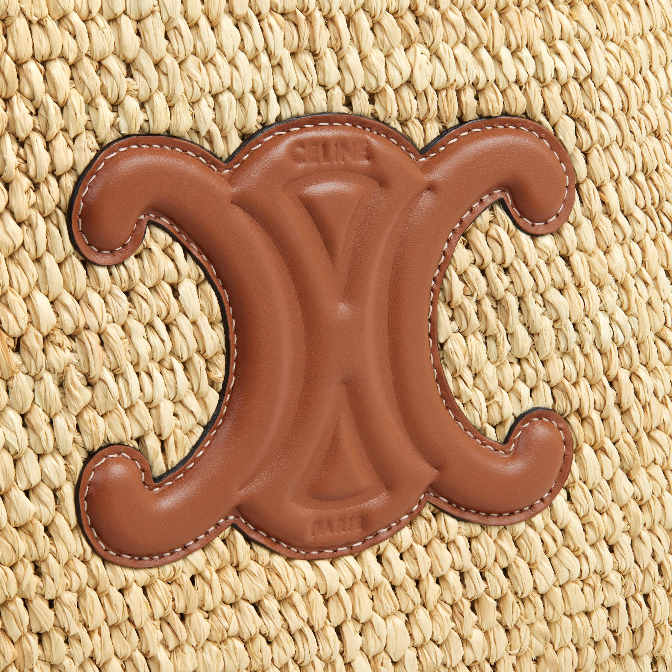 SMALL CABAS THAIS IN Raffia and calfskin Product Image