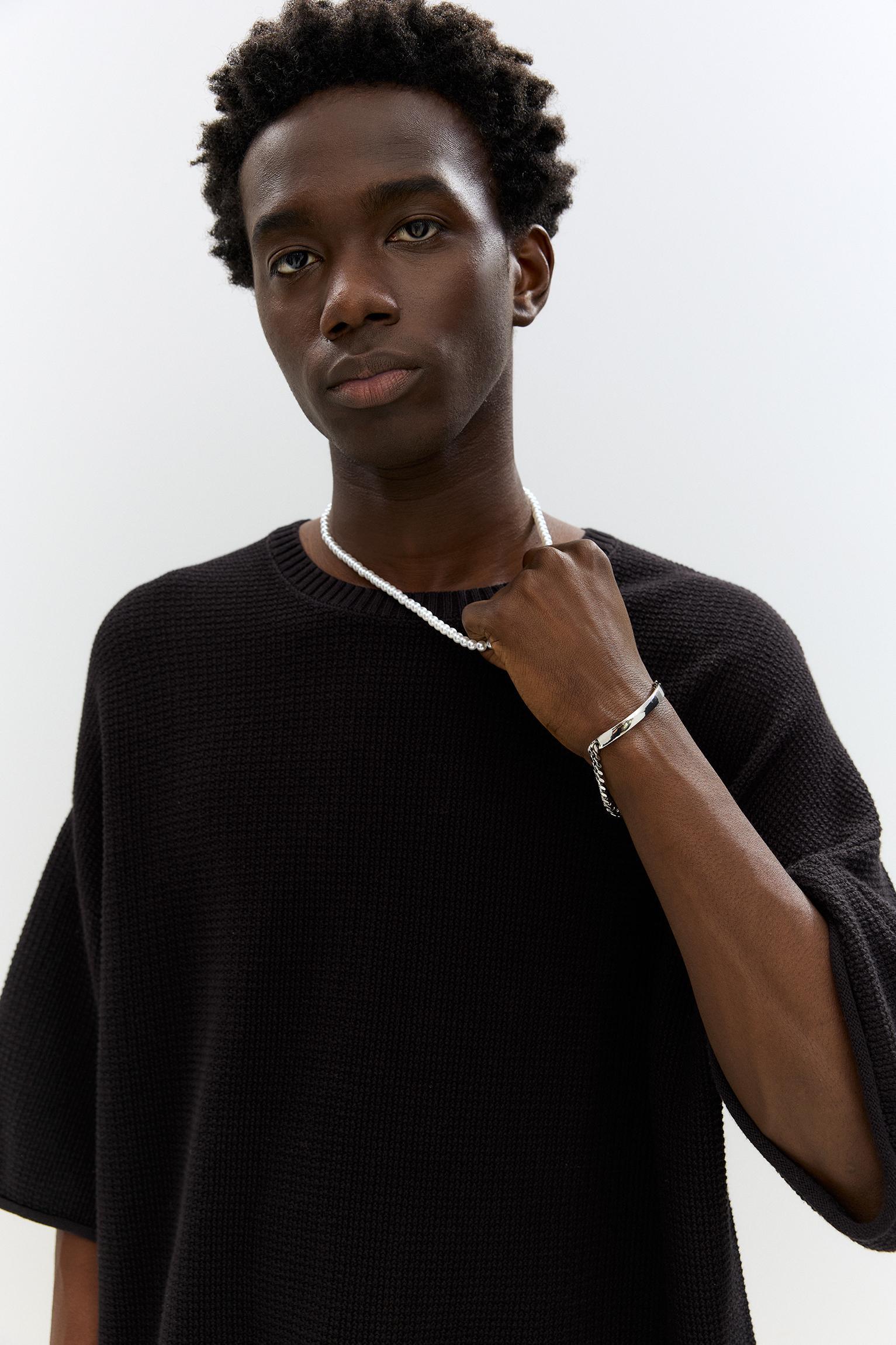 Waffle-knit boxy-fit T-shirt Product Image