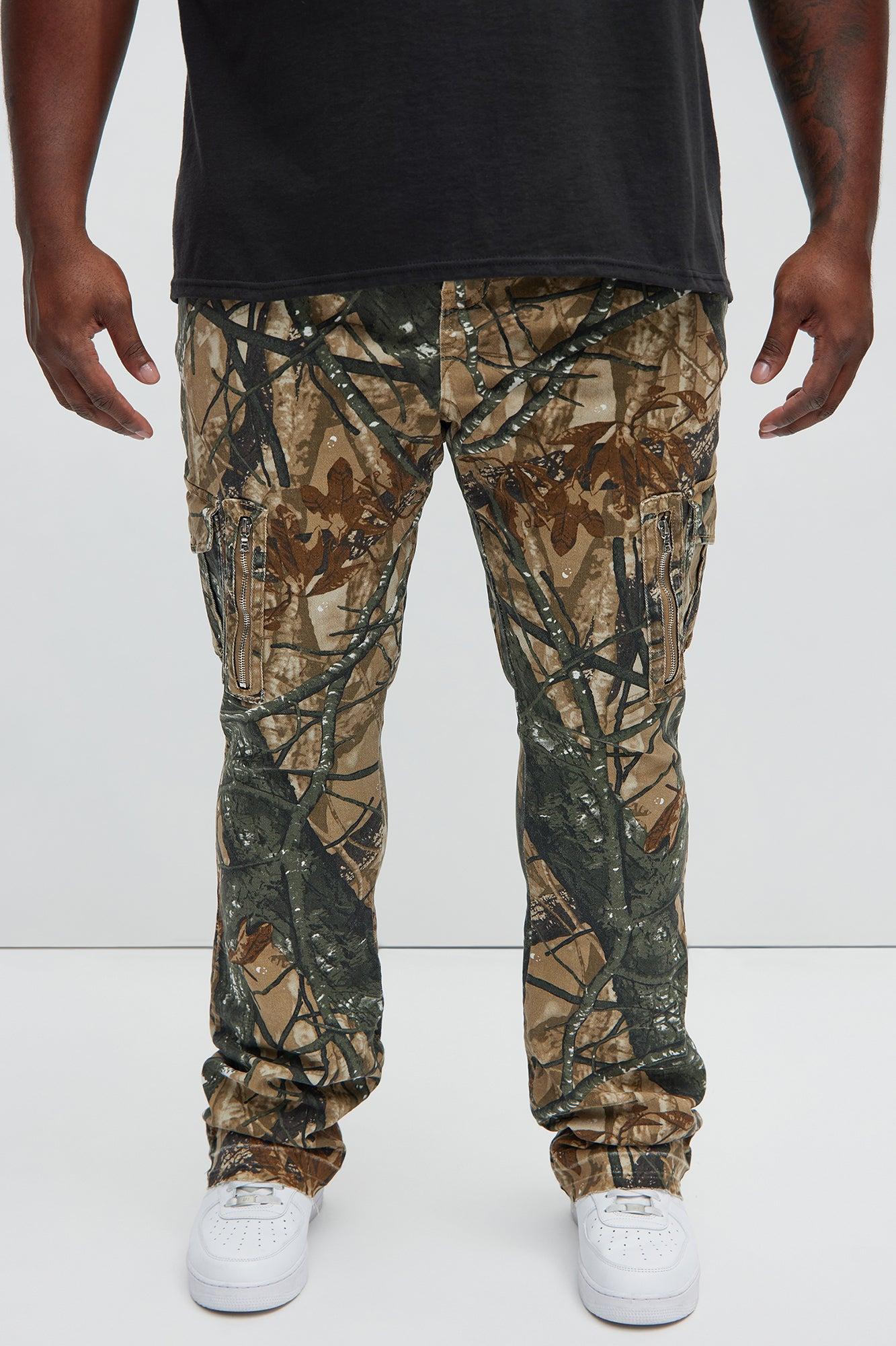 Get Me Started Cargo Slim Flare Pants - Green/combo Product Image