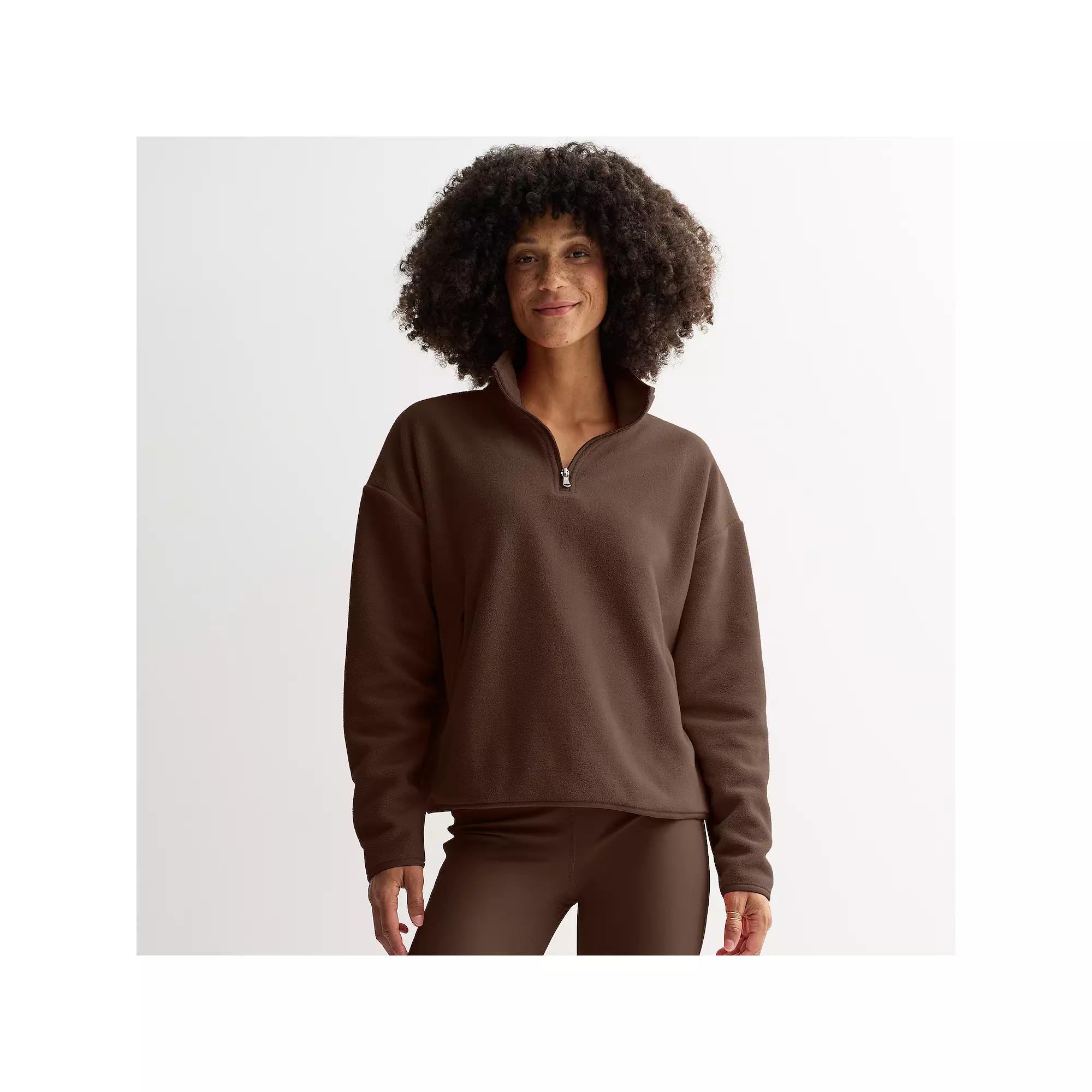 Petite Tek Gear® Micro Fleece Quarter-Zip Pullover, Women's,  Product Image