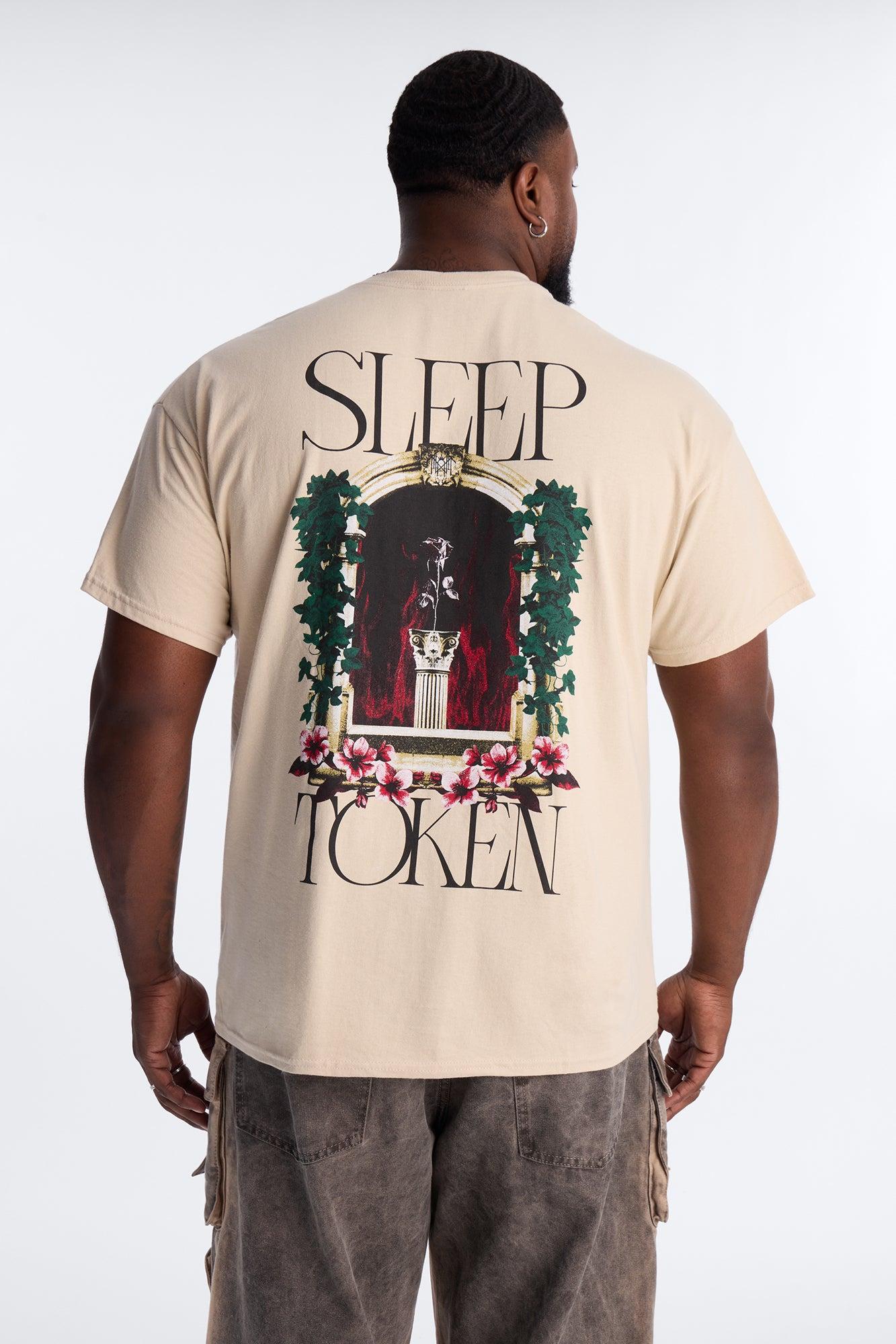Sleep Token Rose Short Sleeve Tee - Cream Male Product Image
