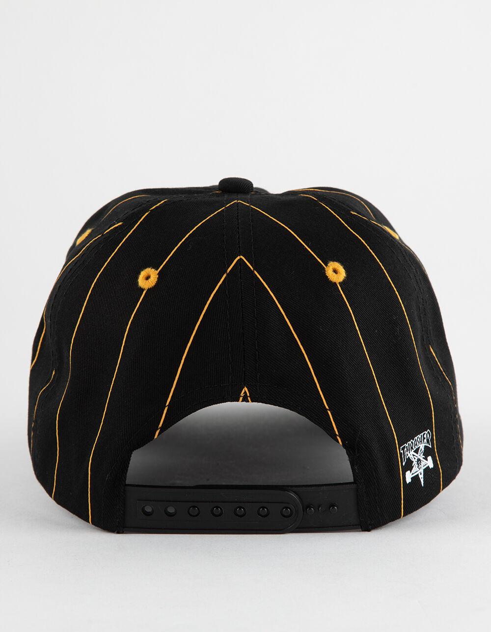 THRASHER Pinstripe T Snapback Hat - BLACK COMBO Product Image