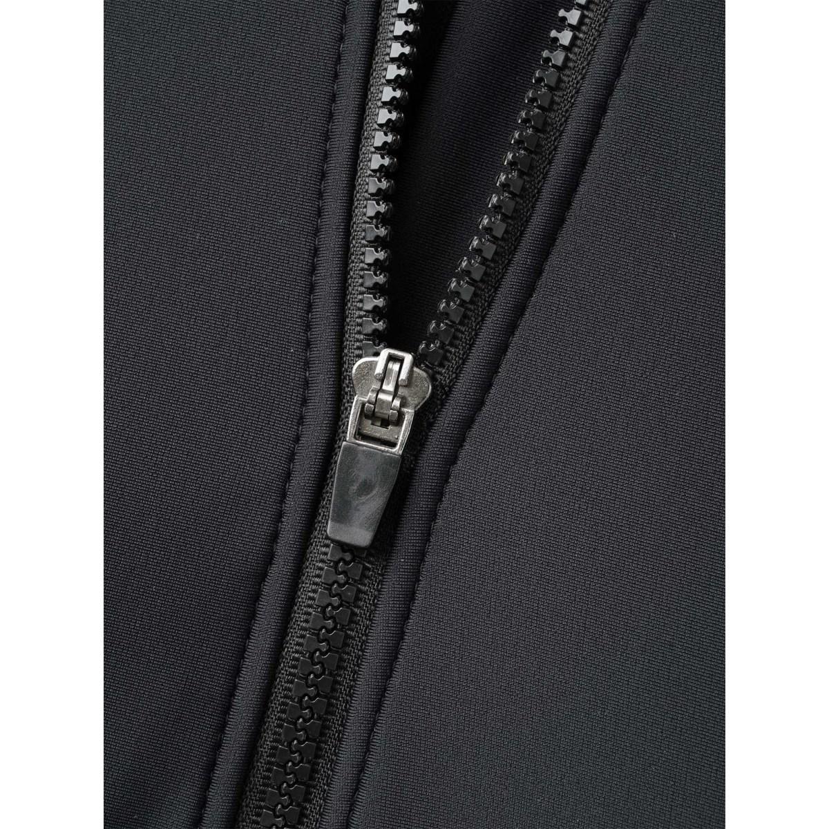 Plus Size Floral Sleeve Half Zipper Swim Dress Women's Swimwear Black Beach Bodycon Round Neck High stretch Curve Swim Dresses BloomChic 10/M Product Image