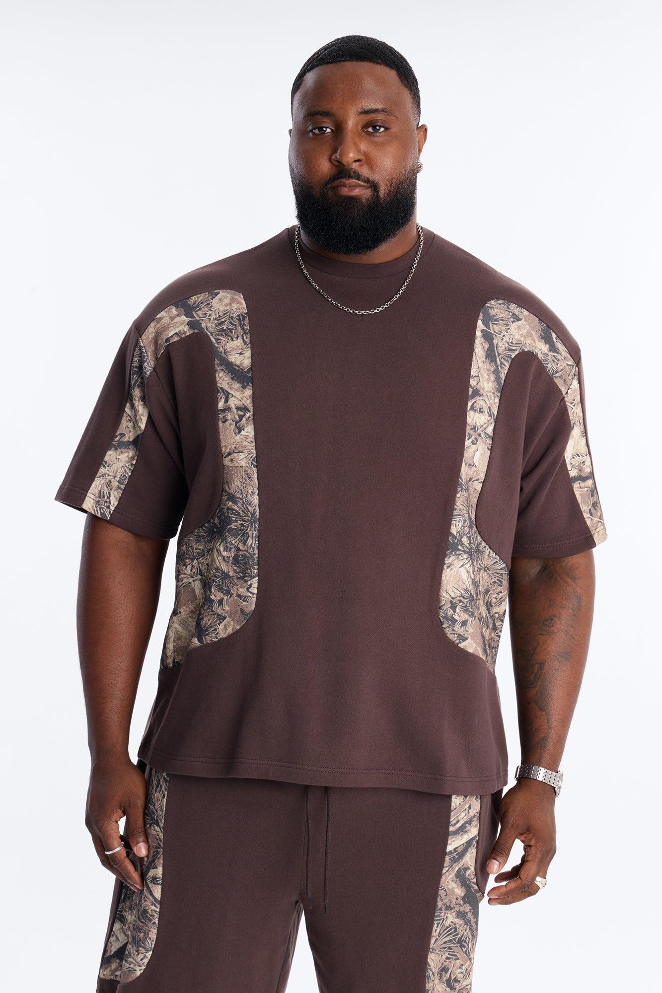 Camo Paneled Fleece Tee - Camouflage Male Product Image