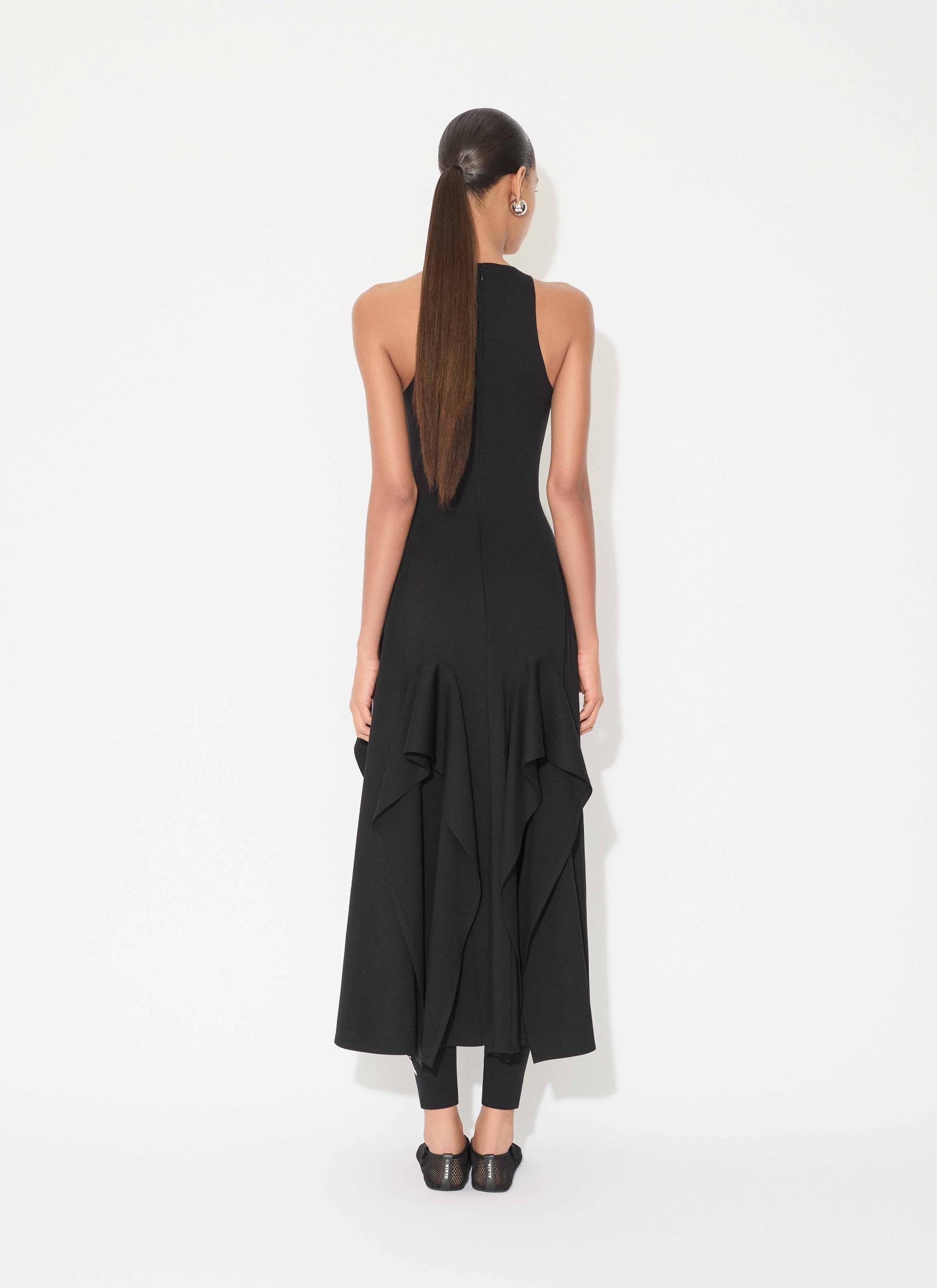 BLACK COMPACT JERSEY TECHNICAL DRESS Product Image