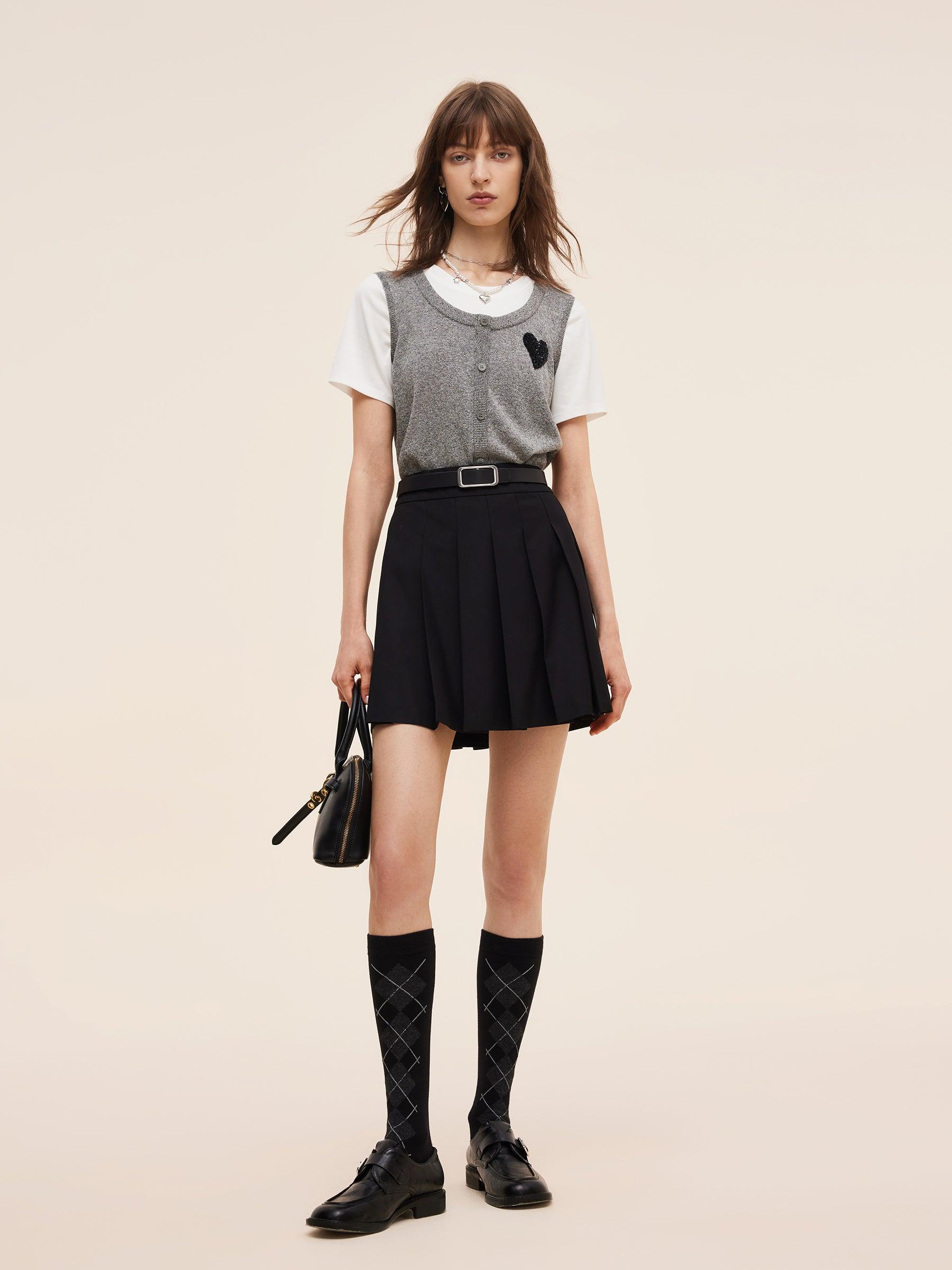 Lyocell Cotton Blend Women Mock Layered T-shirt Product Image