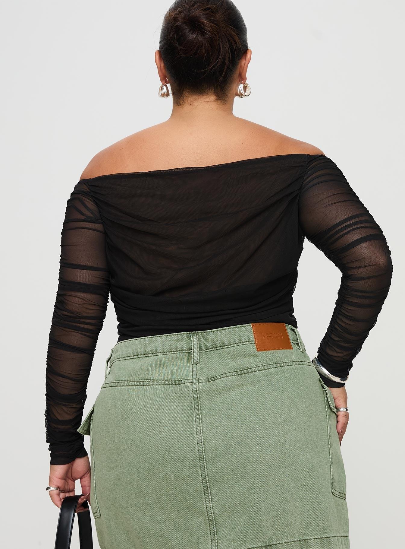 Hartford Off The Shoulder Top Black Curve Product Image