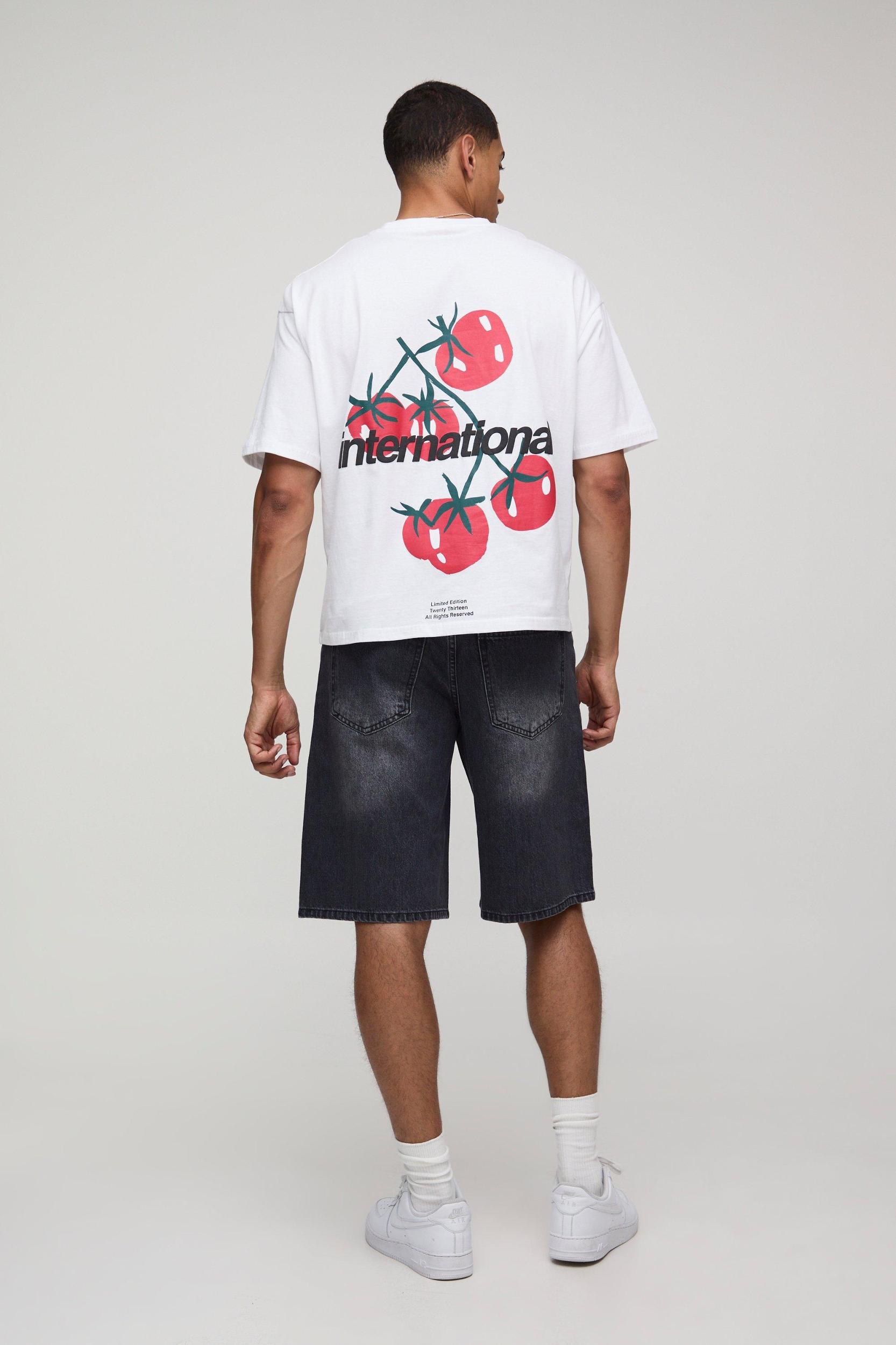 Baggy Fit Acid Wash Denim Shorts | boohooMAN USA Product Image