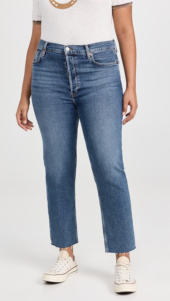 RE/DONE High Rise Comfort Stretch Stove Pipe Jeans | Shopbop Product Image