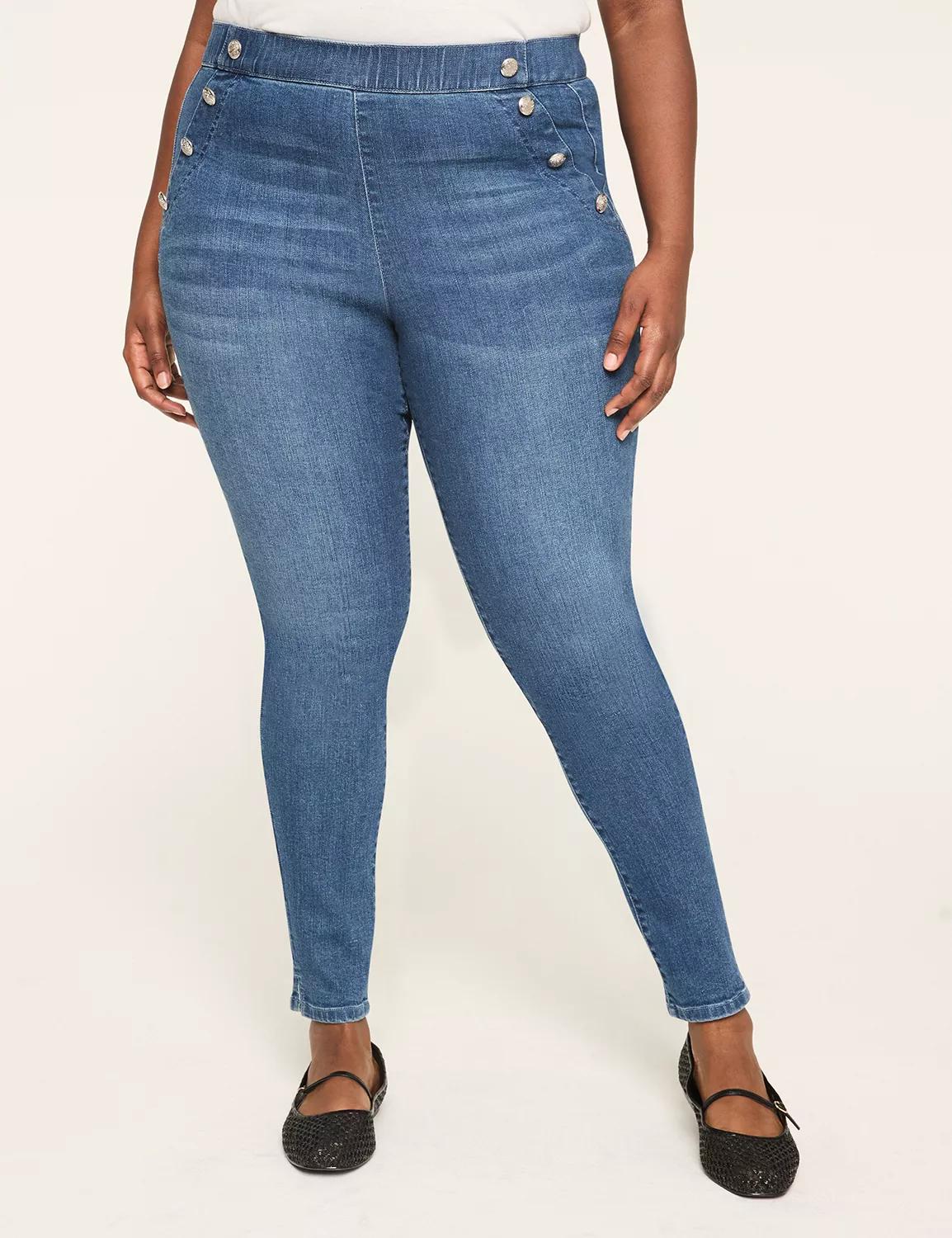 Pull-On High-Rise Sailor Jegging Product Image