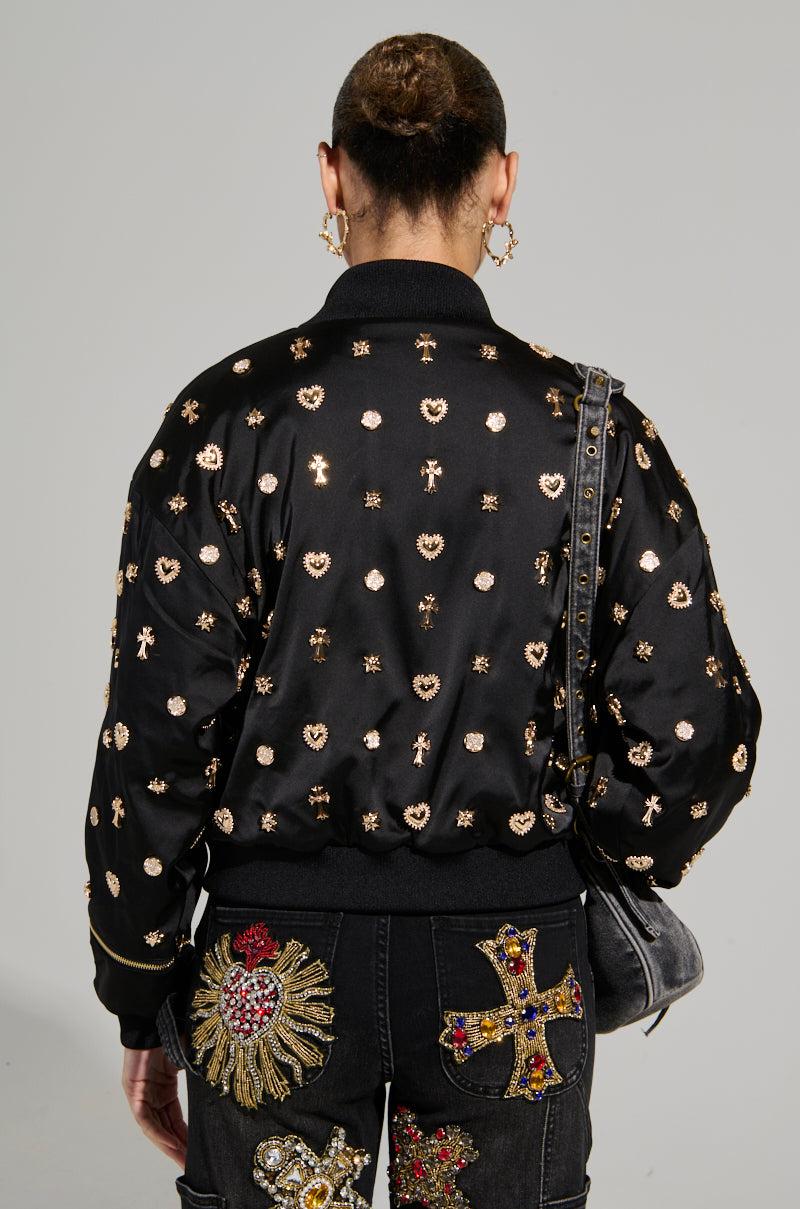 LIKE A CHARM EMBELLISHED BOMBER Product Image