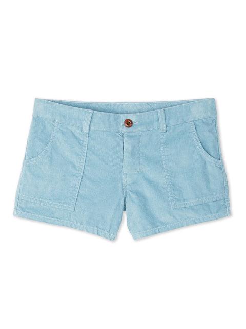 Women's Classic Corduroy Shorts - Light Blue Product Image