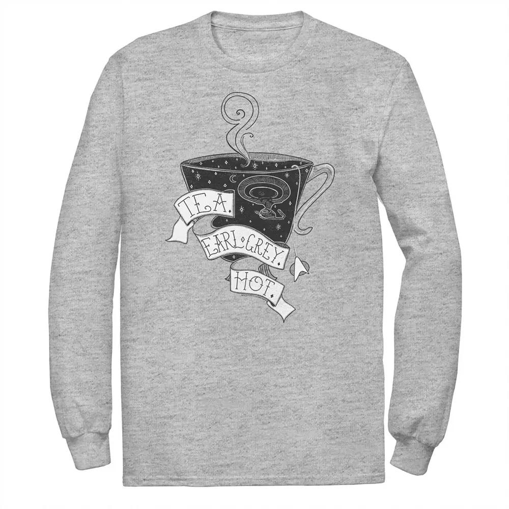Men's Star Trek Next Generation Earl Grey Drawing Tee, Size: Large, Athletic Grey Product Image
