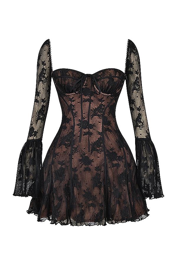 Analissa  black lace corset dress Product Image