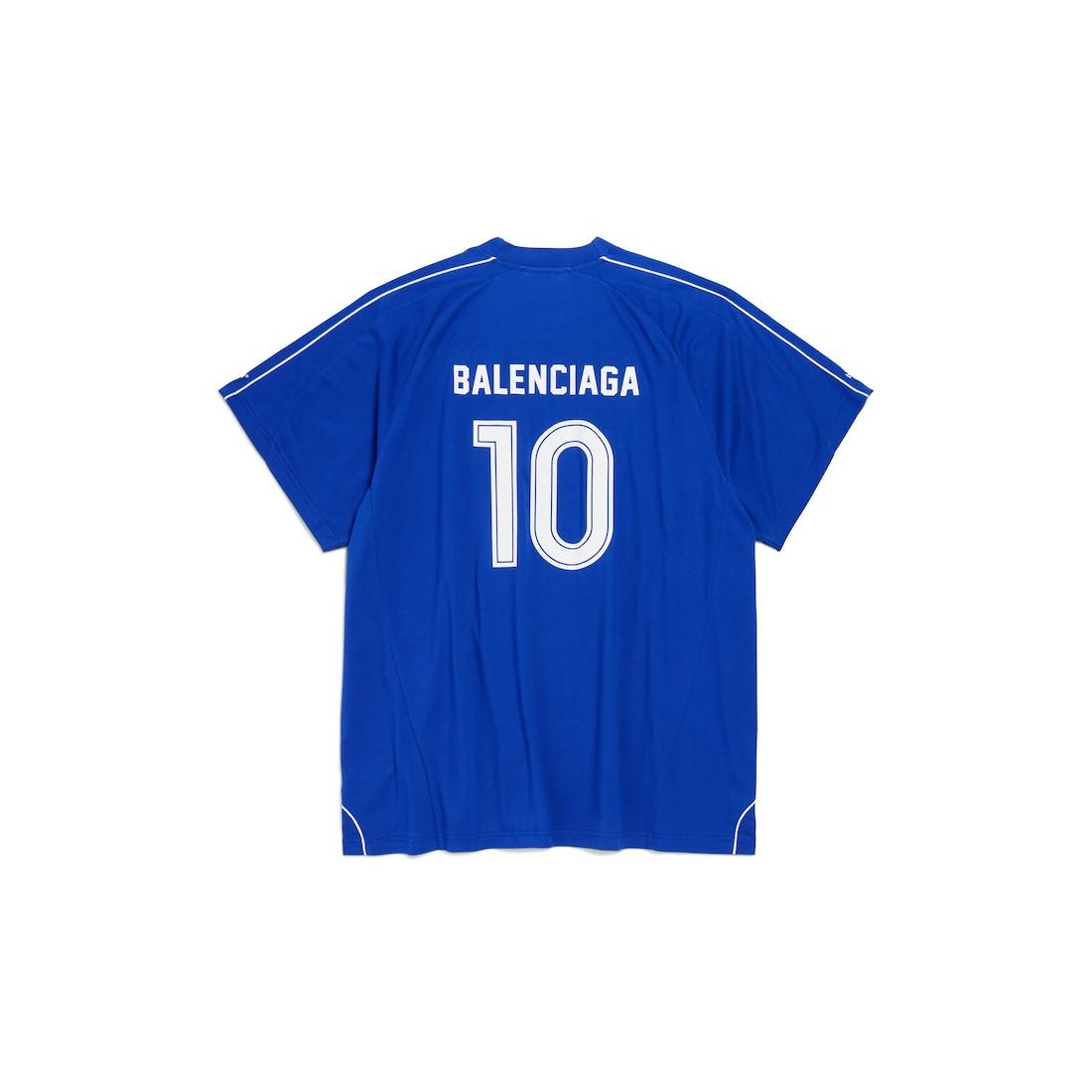 Men's Soccer Oversized T-shirt in Blue Product Image