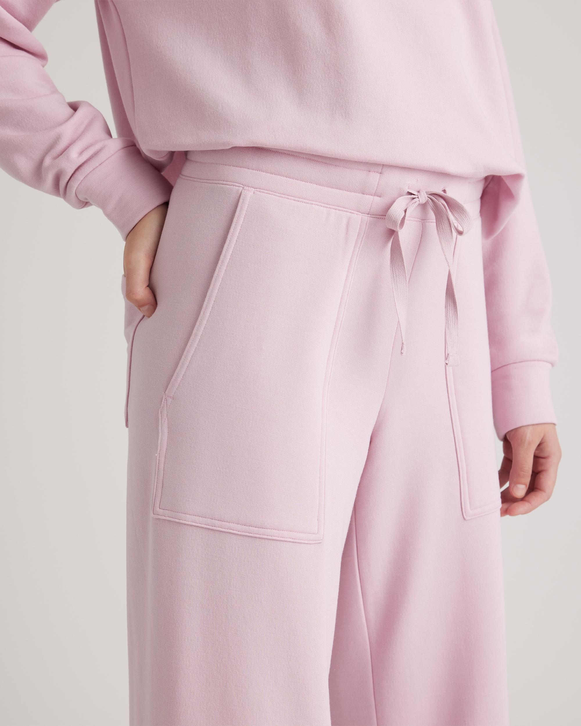 Quince | Women's SuperSoft Fleece Cropped Wide Leg Pants Lenzing Modal Product Image