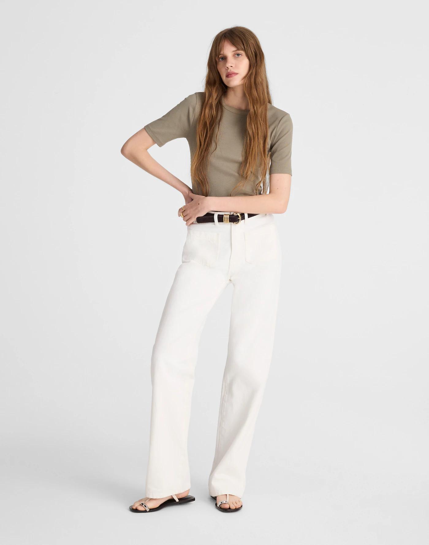 (Re)generative Cotton Ribbed Elbow-Sleeve Tee Product Image