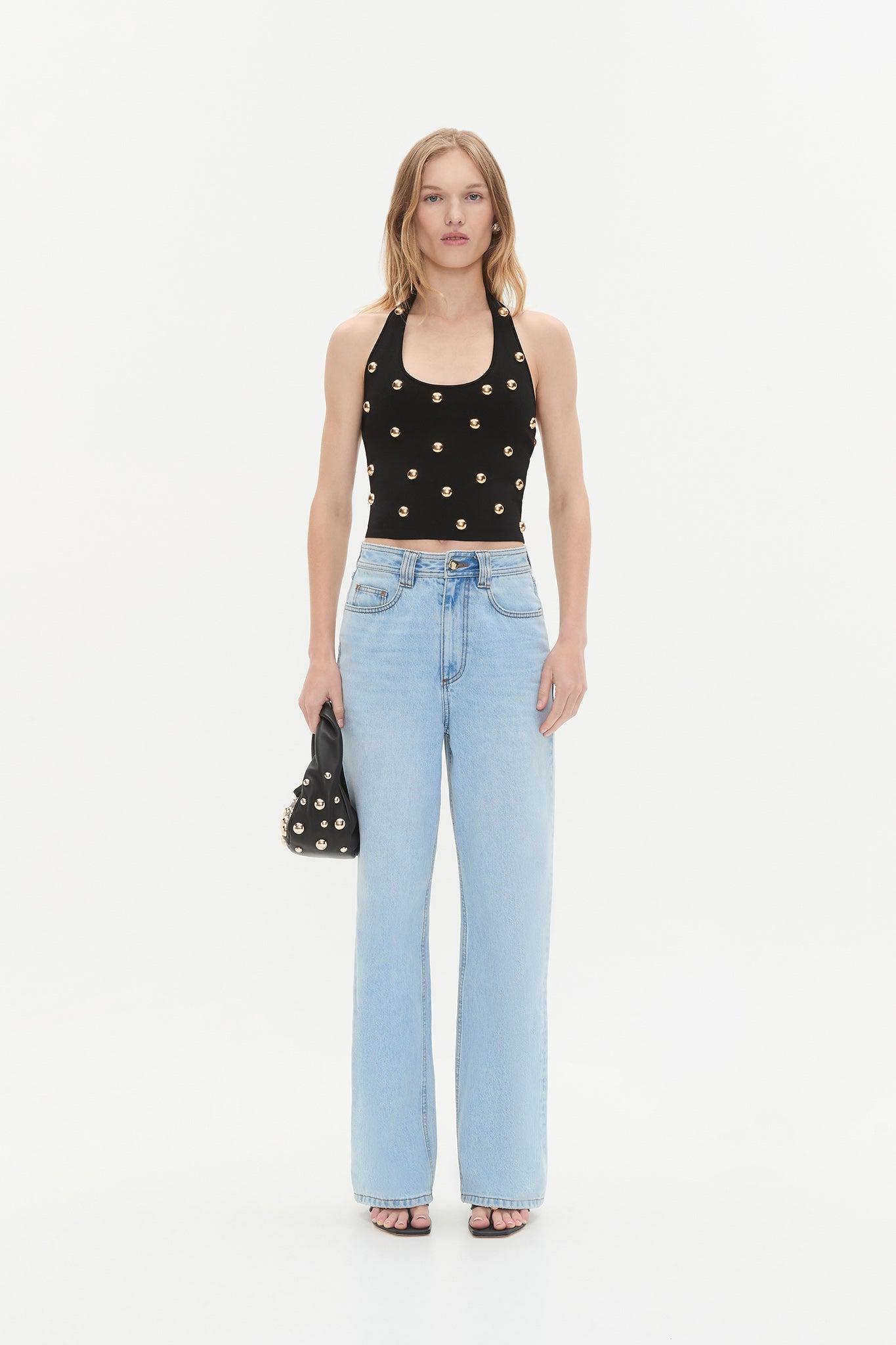 Leah Knit Halter Top Product Image