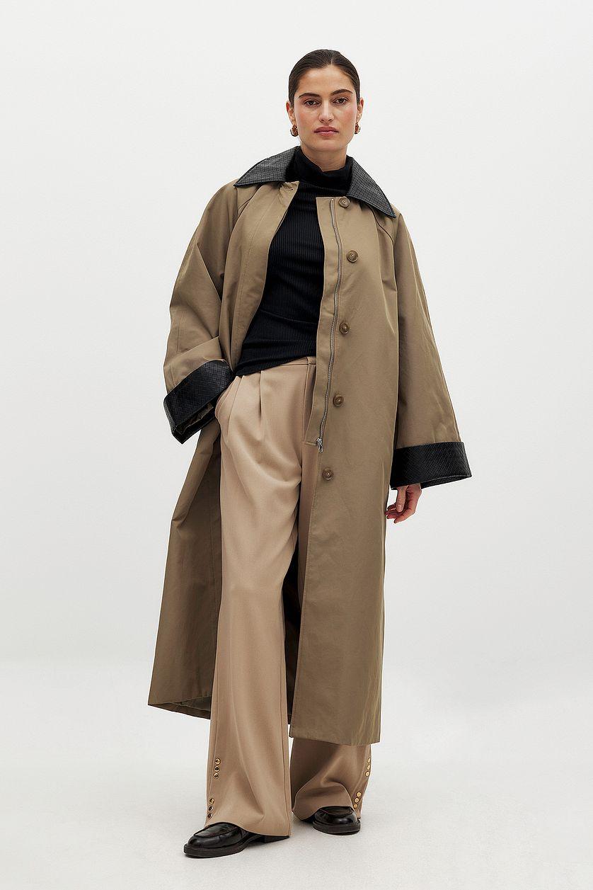 Gold Button Suit Pants Product Image