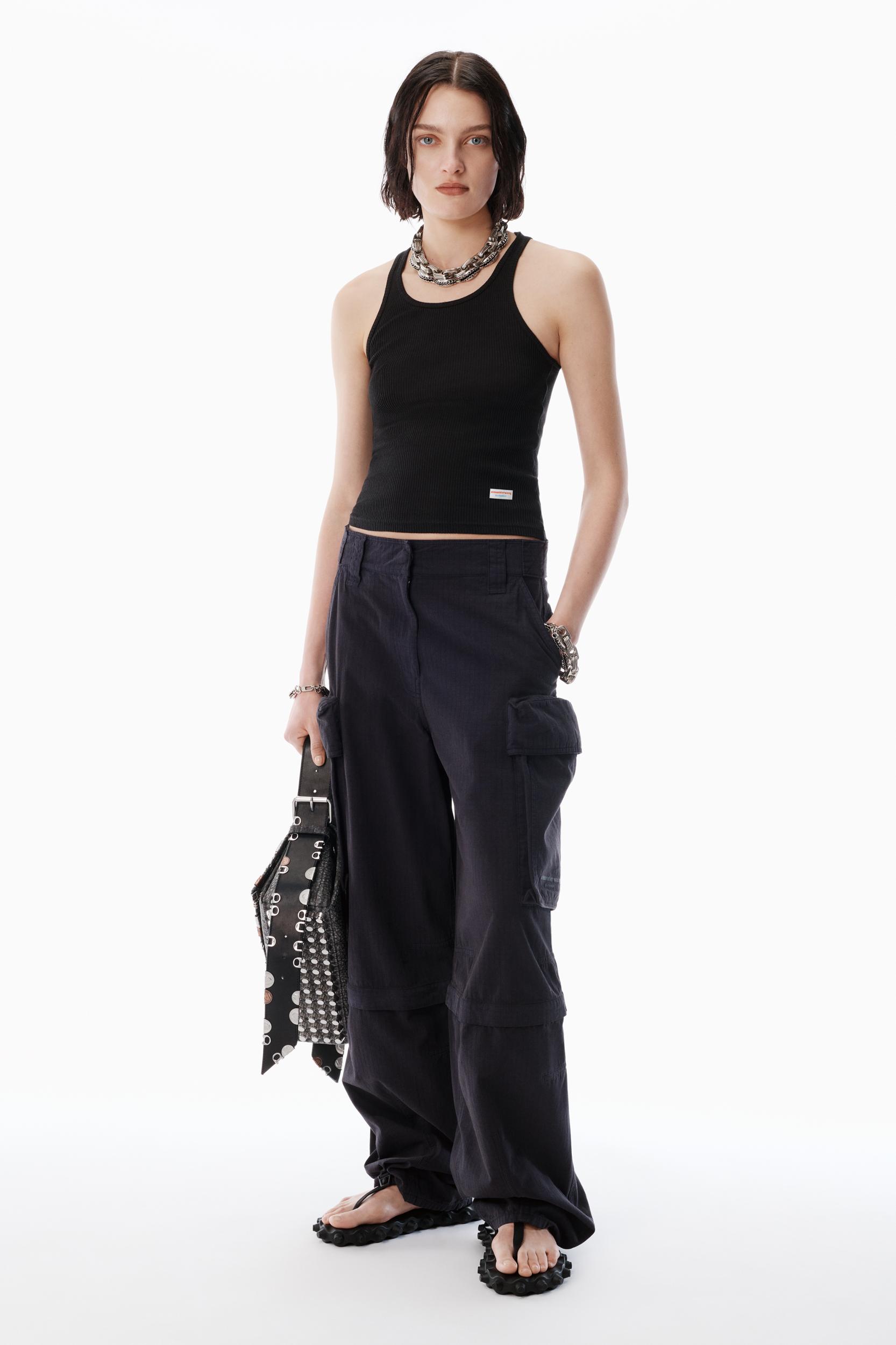 Black Oversized Cargo Pants Product Image