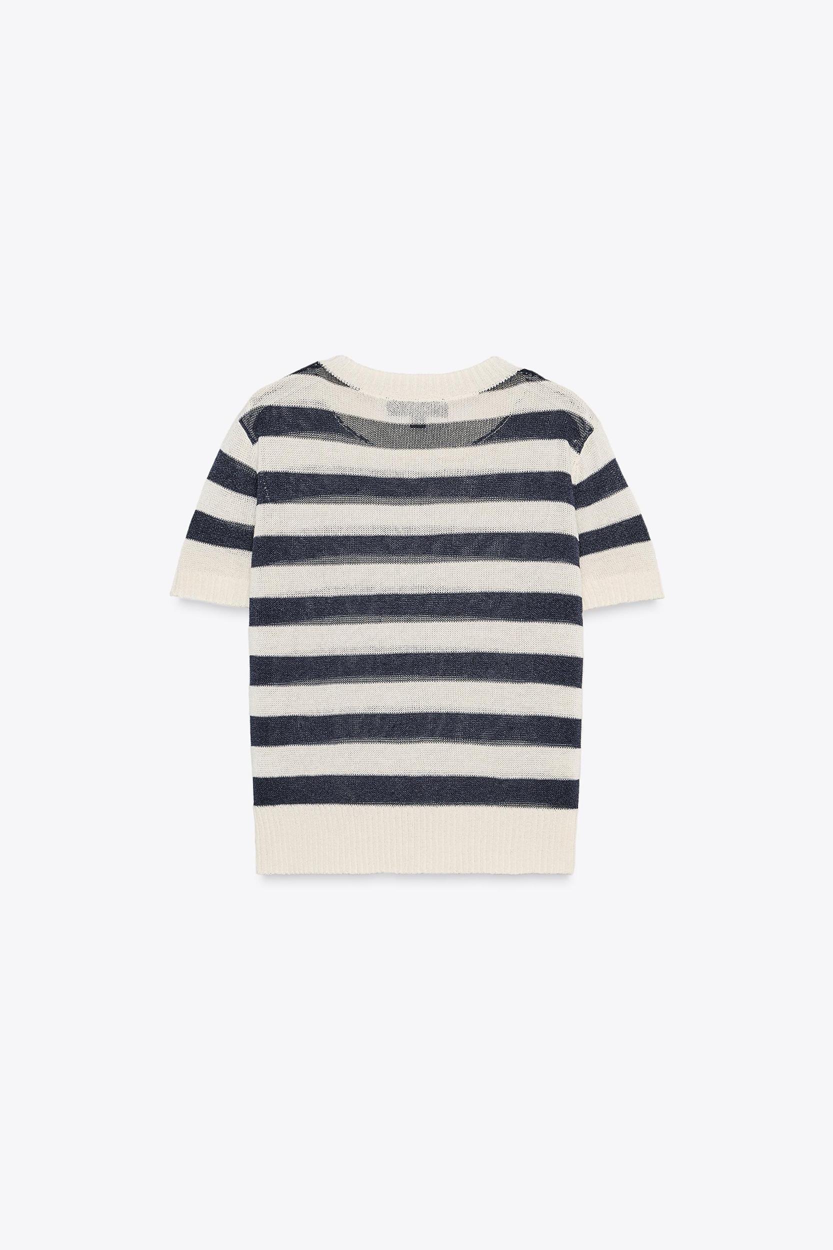 STRIPED KNIT TOP Product Image