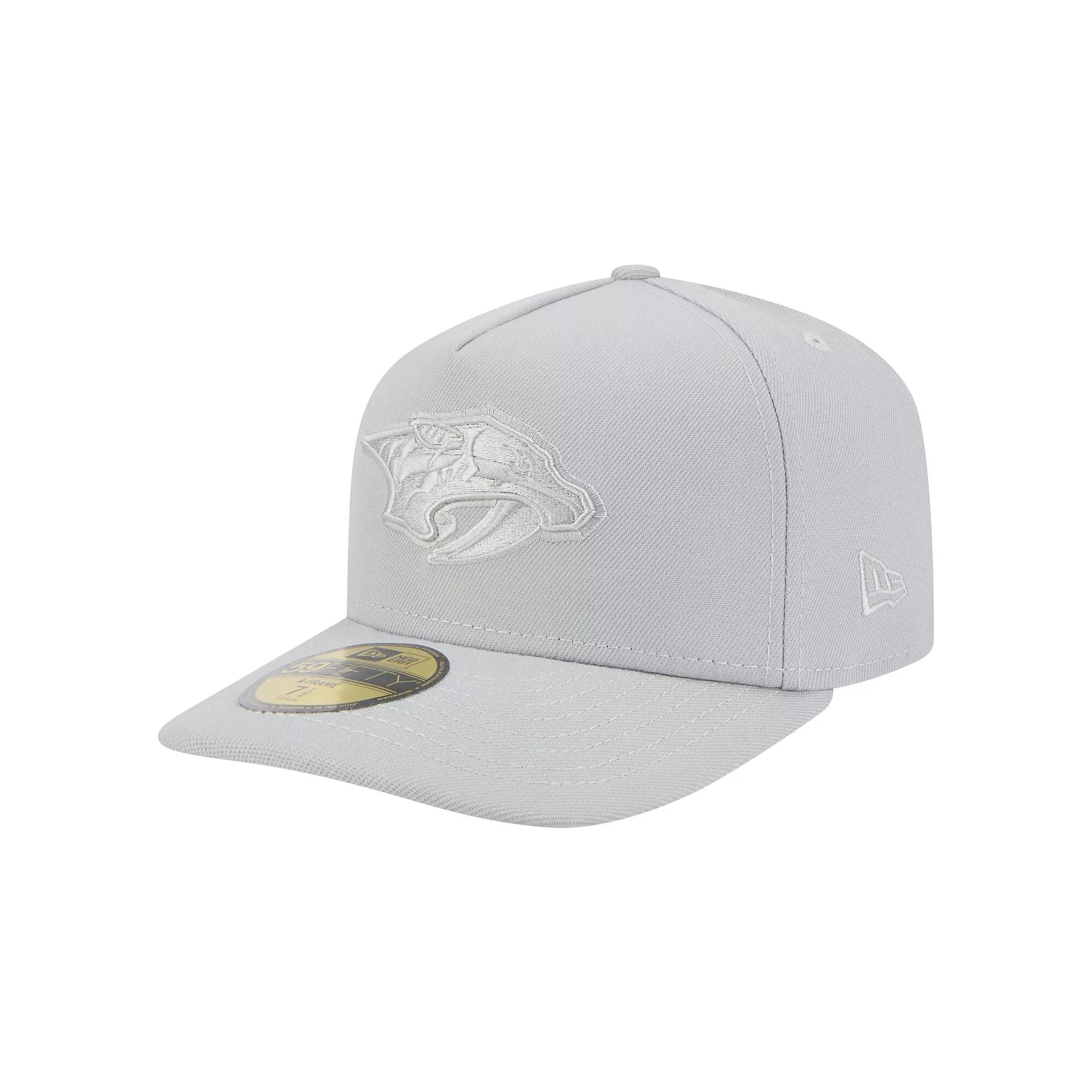 Men's New Era Gray Nashville Predators Color Pack A-Frame 59FIFTY Fitted Hat,  Product Image