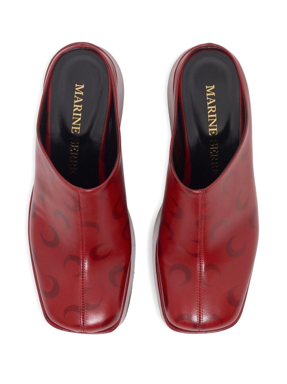 Moon-airbrushed platform mules Product Image