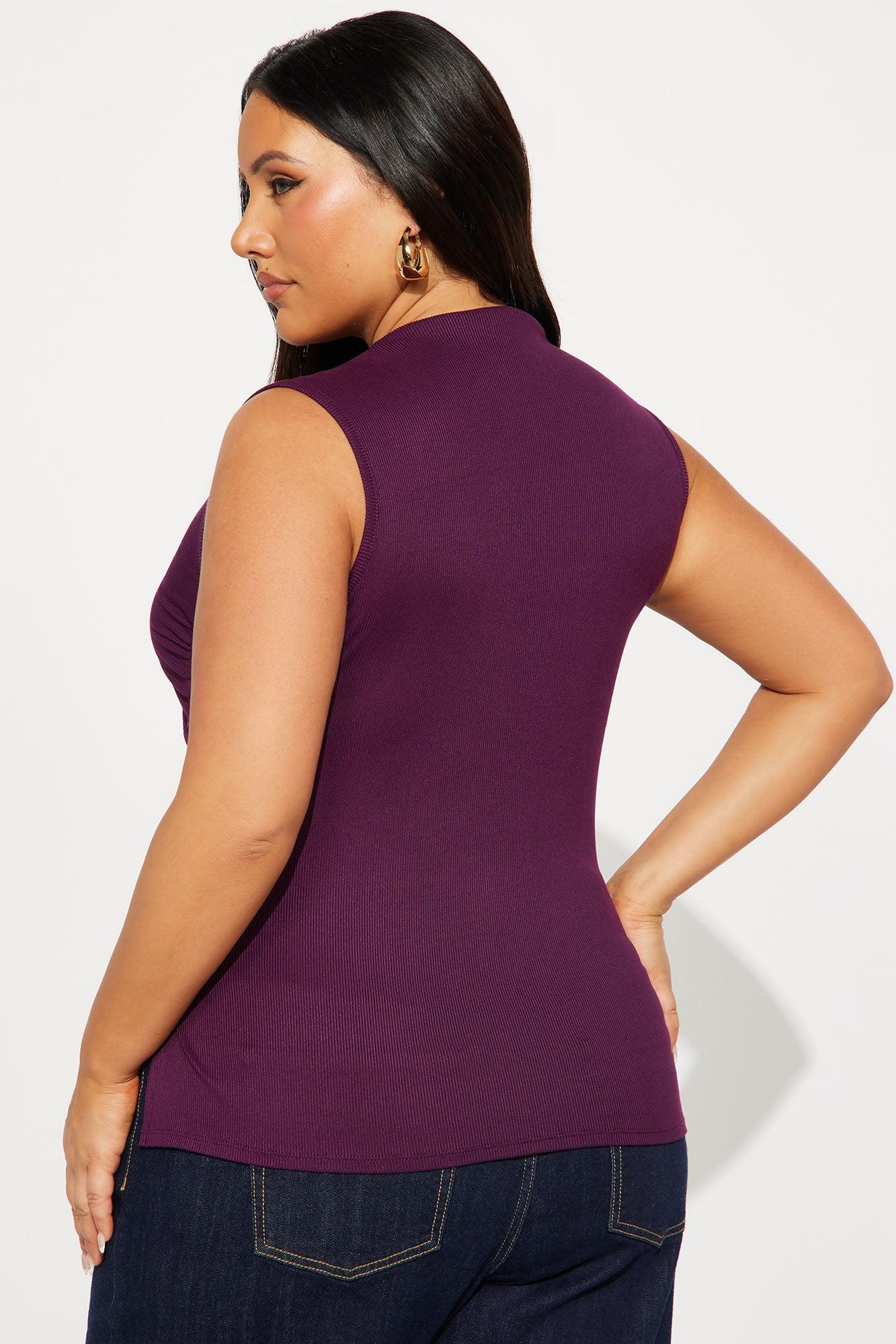 Harmony Sleeveless Top - Plum Female Product Image