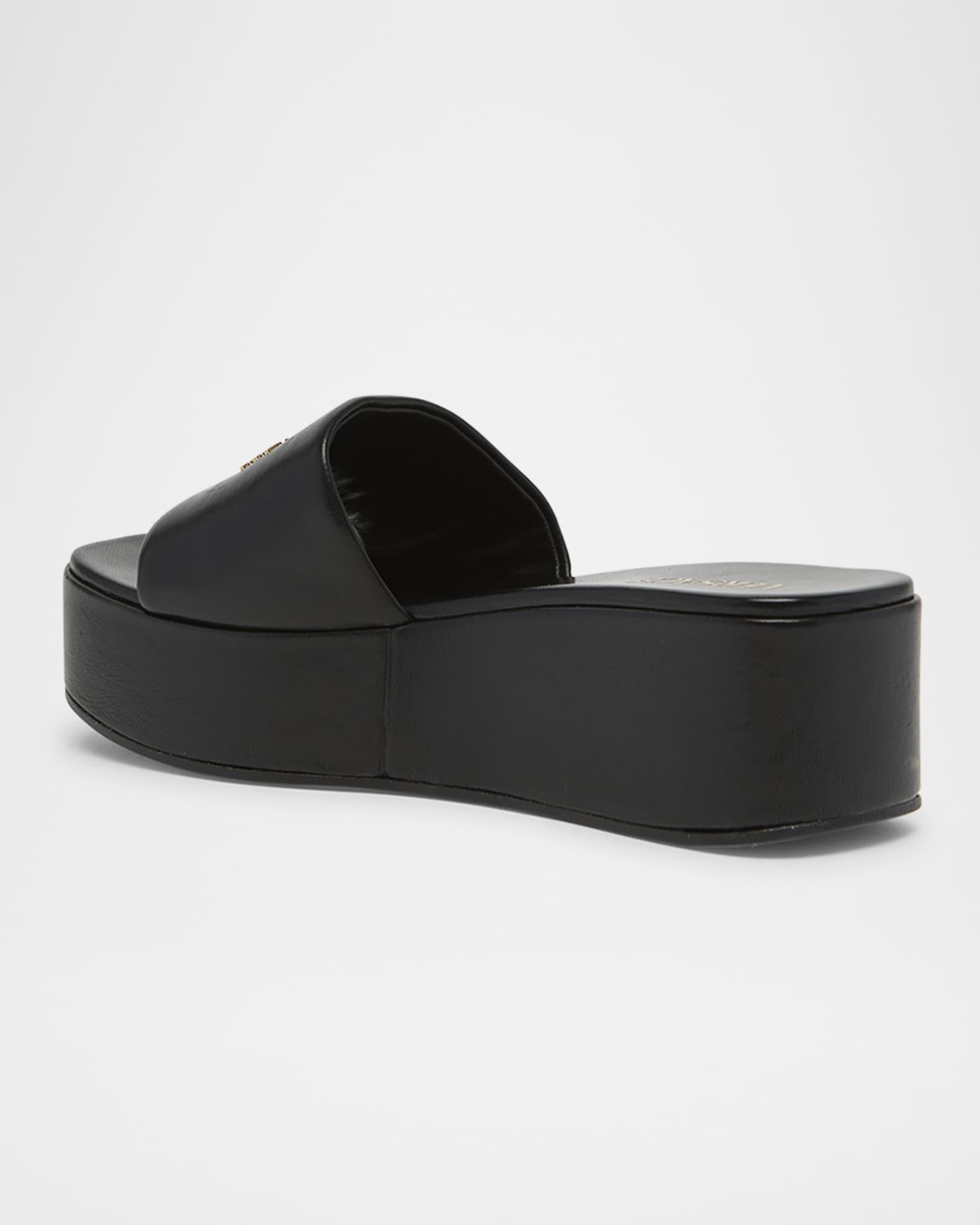 Tag Platform Lambskin Leather Mules Product Image