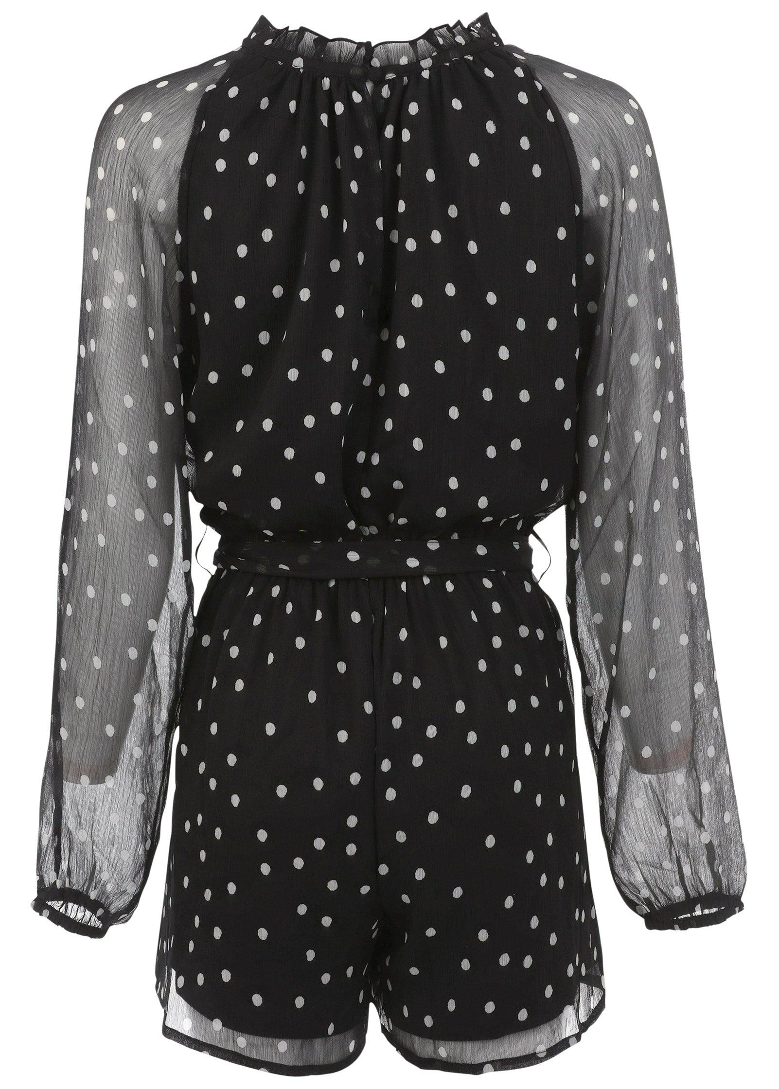 Crinkle Chiffon Romper - Dolce Vita Dot Product Image