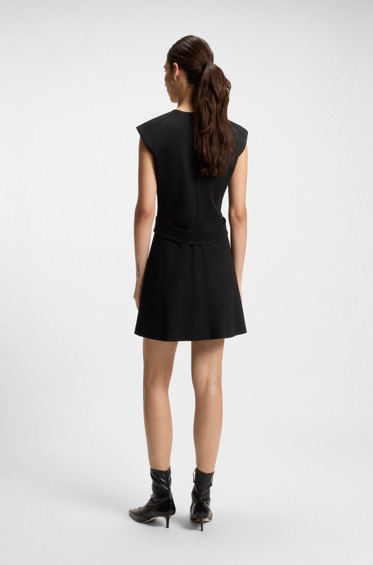 BOSS - Shift dress with belt detail - Black Product Image