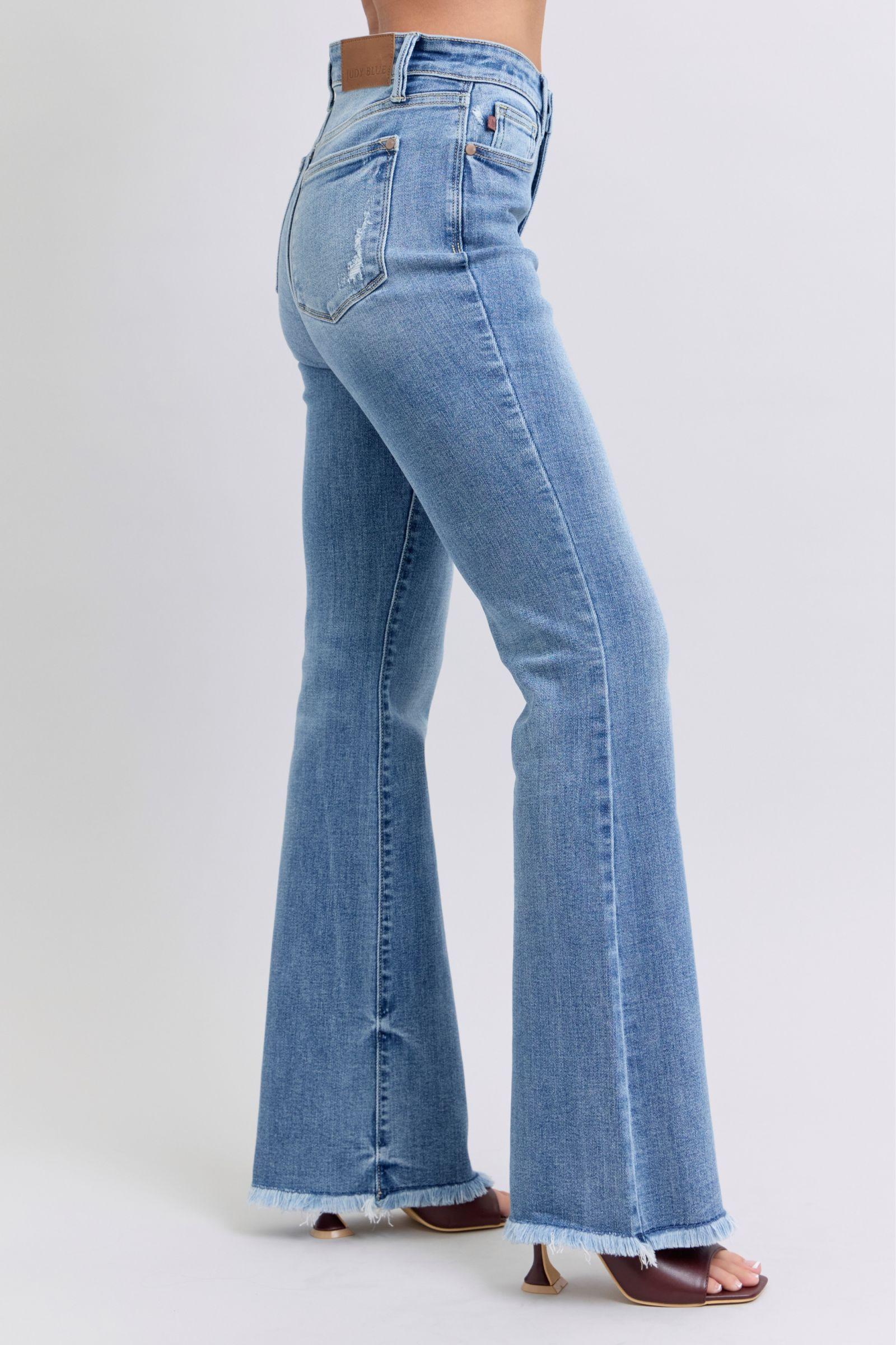 Kimberly Hi-Rise Raw Hem Bootcut Judy Blue Jeans - ONLINE EXCLUSIVE! Product Image