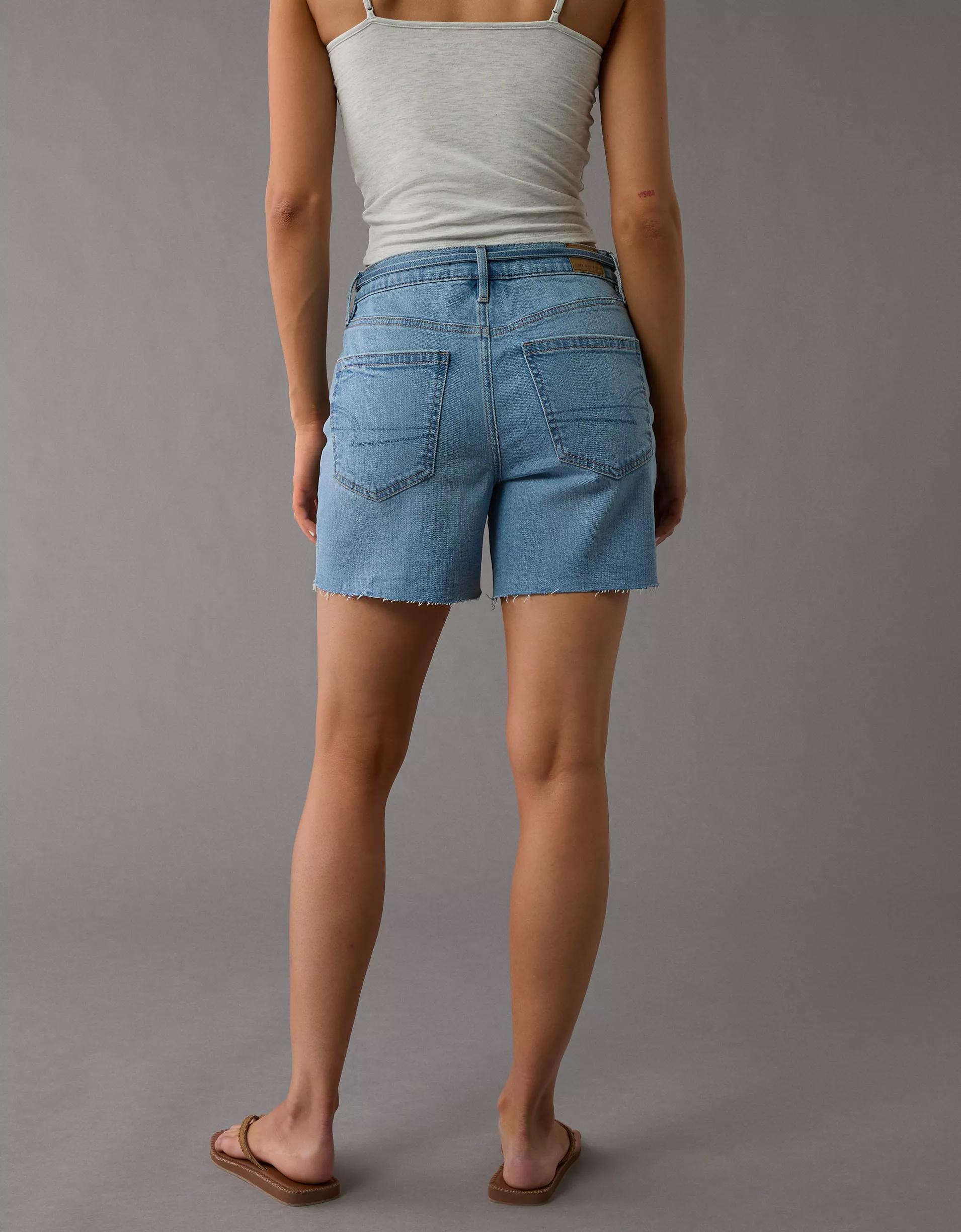 AE 6" Strigid Super High-Waisted Relaxed Denim Short Product Image