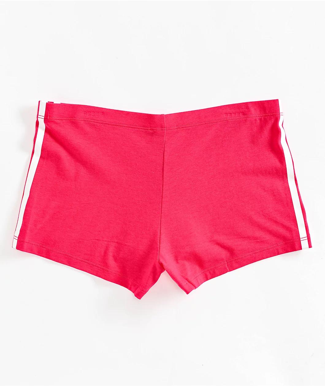 adidas Originals 3 Stripe Pink Lounge Shorts Product Image