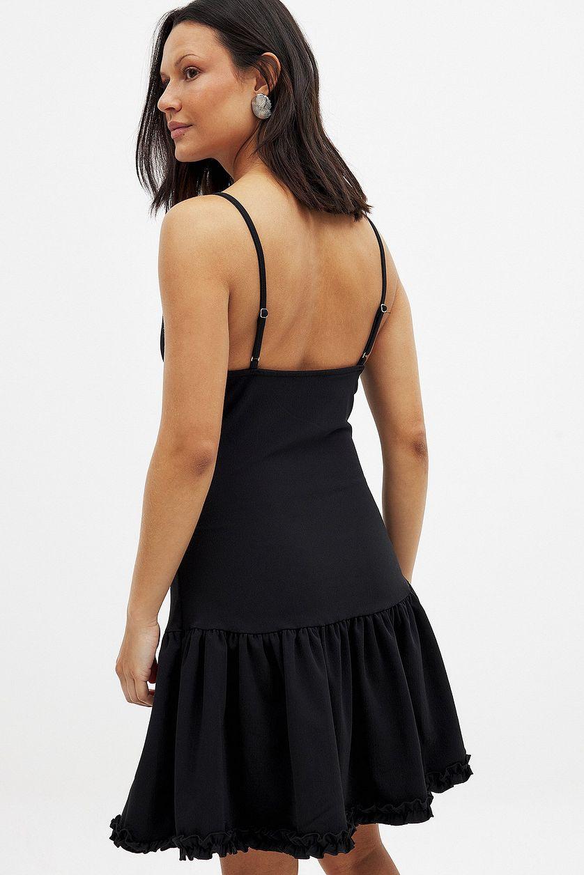 Open Back Mini Frill Dress Product Image