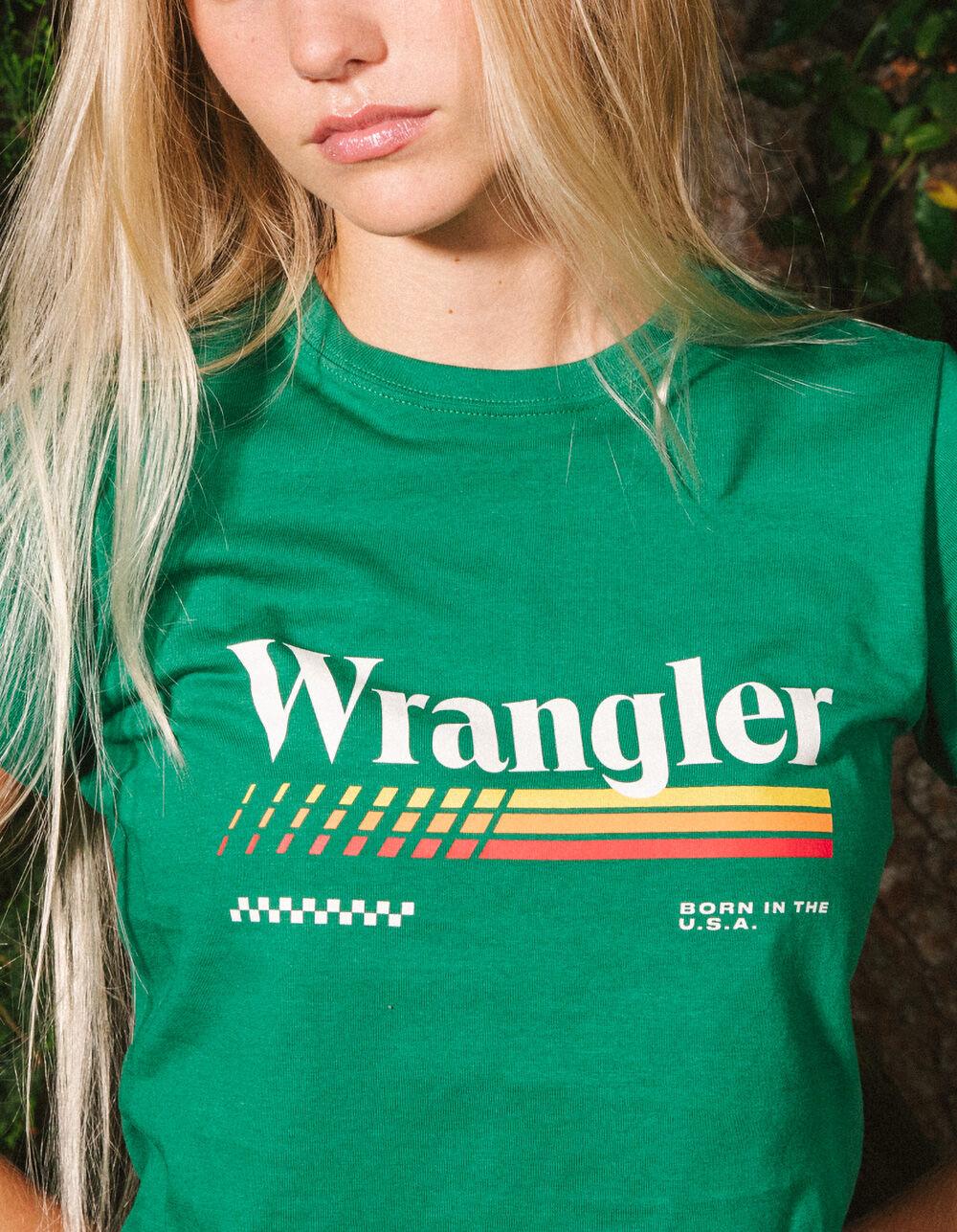 WRANGLER Band Shrunken Womens Tee - GREEN Product Image